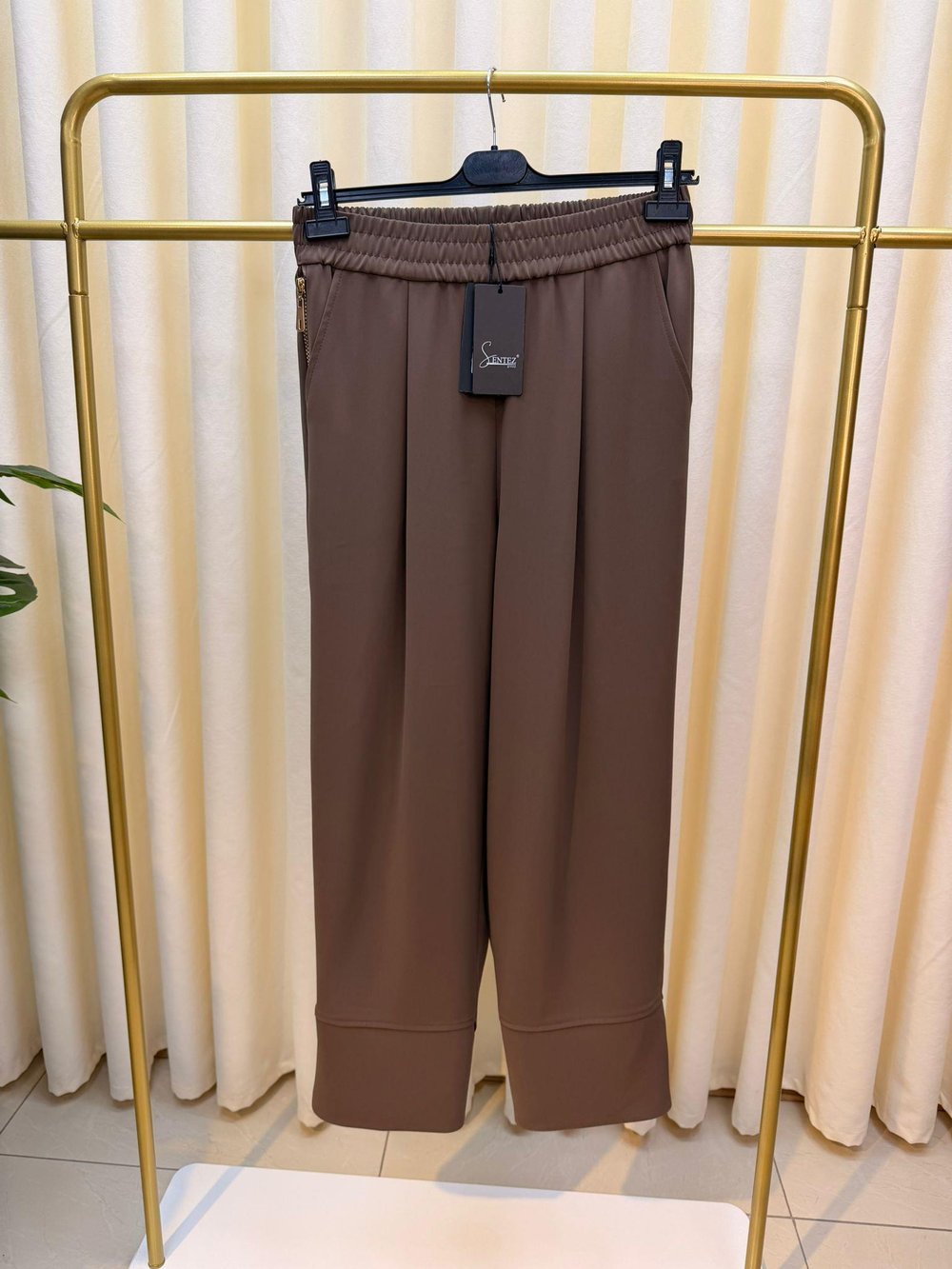 SENTEZ LOVE YANDAN FERMUARLI PANT. VİZON 