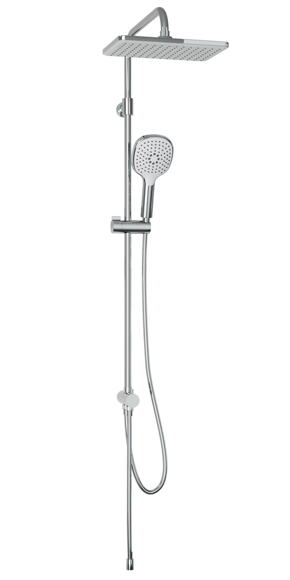 Adell Mode S Rain Tepe Duş Seti – Kare 25 cm, 3 Fonksiyonlu, Krom (Bataryasız) | 15780191
