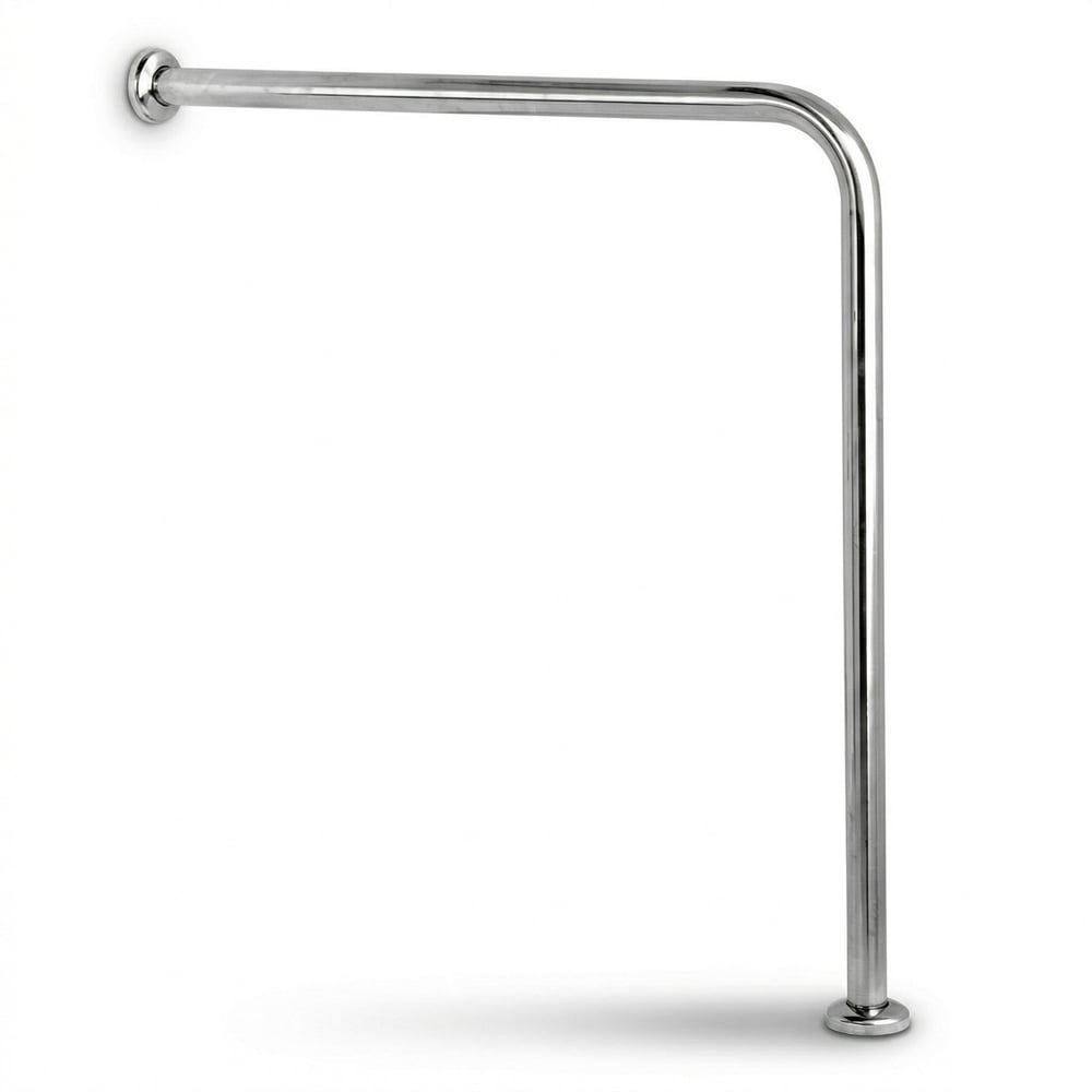 Aqua Bagno Basic Engelli Tutunma Barı 75x75 cm Paslanmaz Çelik Zemin Destekli Banyo Barı