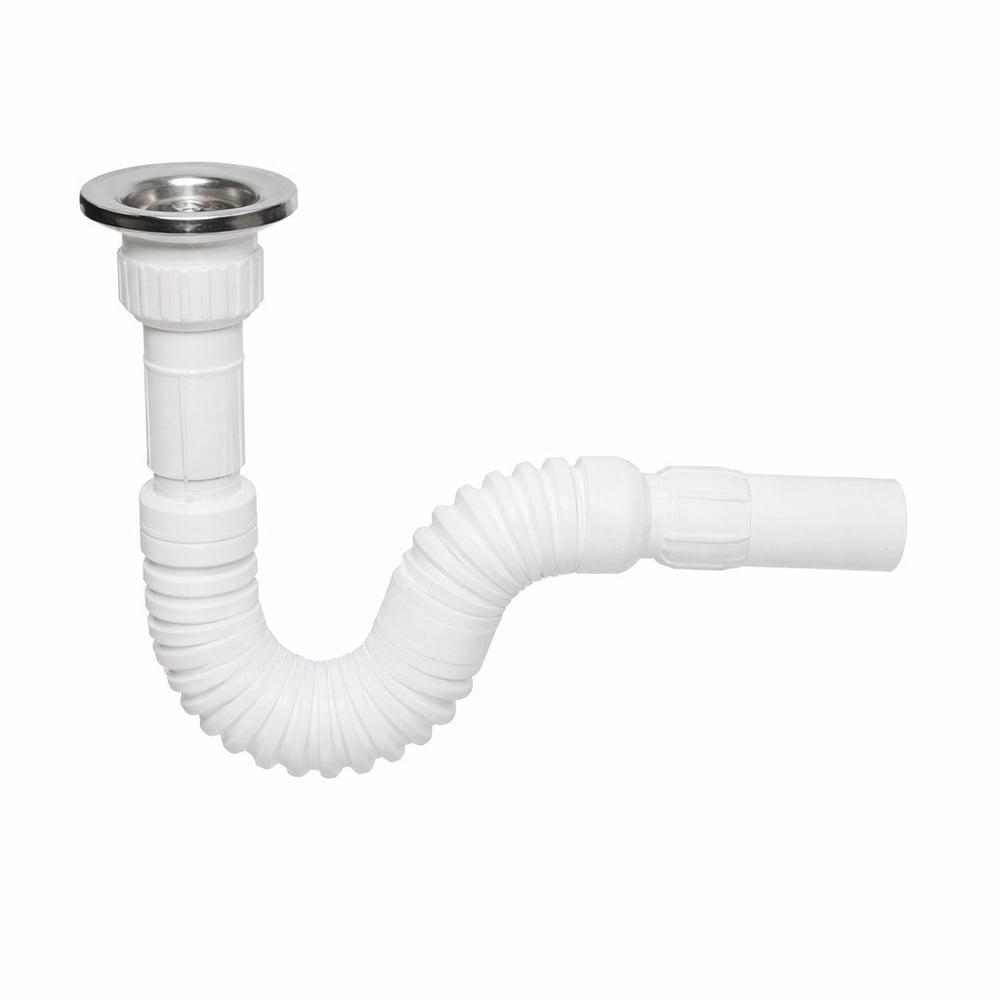 Aqua Bagno Basic Körüklü Lavabo Pis Su Çıkış Sifonu - Paslanmaz Delikli Süzgeç Dahil - 90.99.60.05