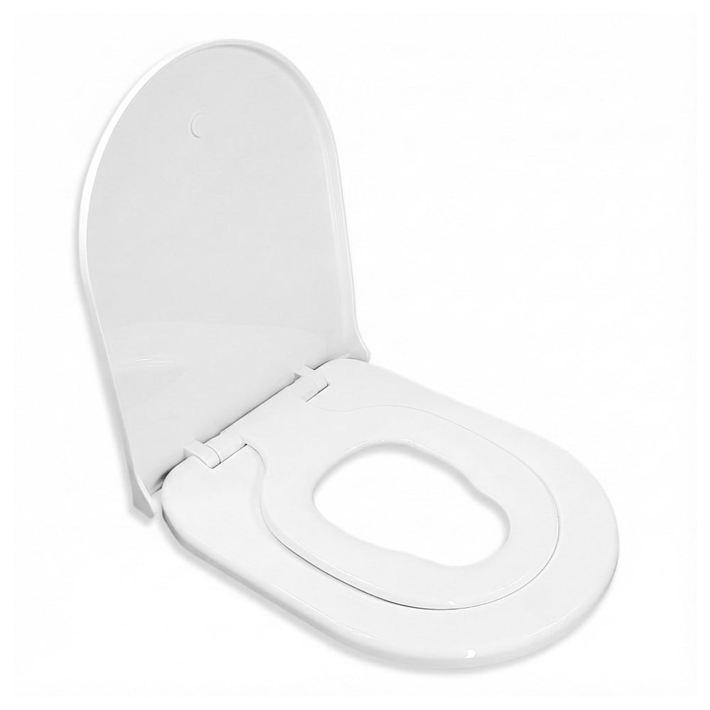 Aqua Bagno Junior D Çocuk Adaptörlü Klozet Kapağı Tak Çıkar Yavaş Kapanan Beyaz PP | 90.99.50.44