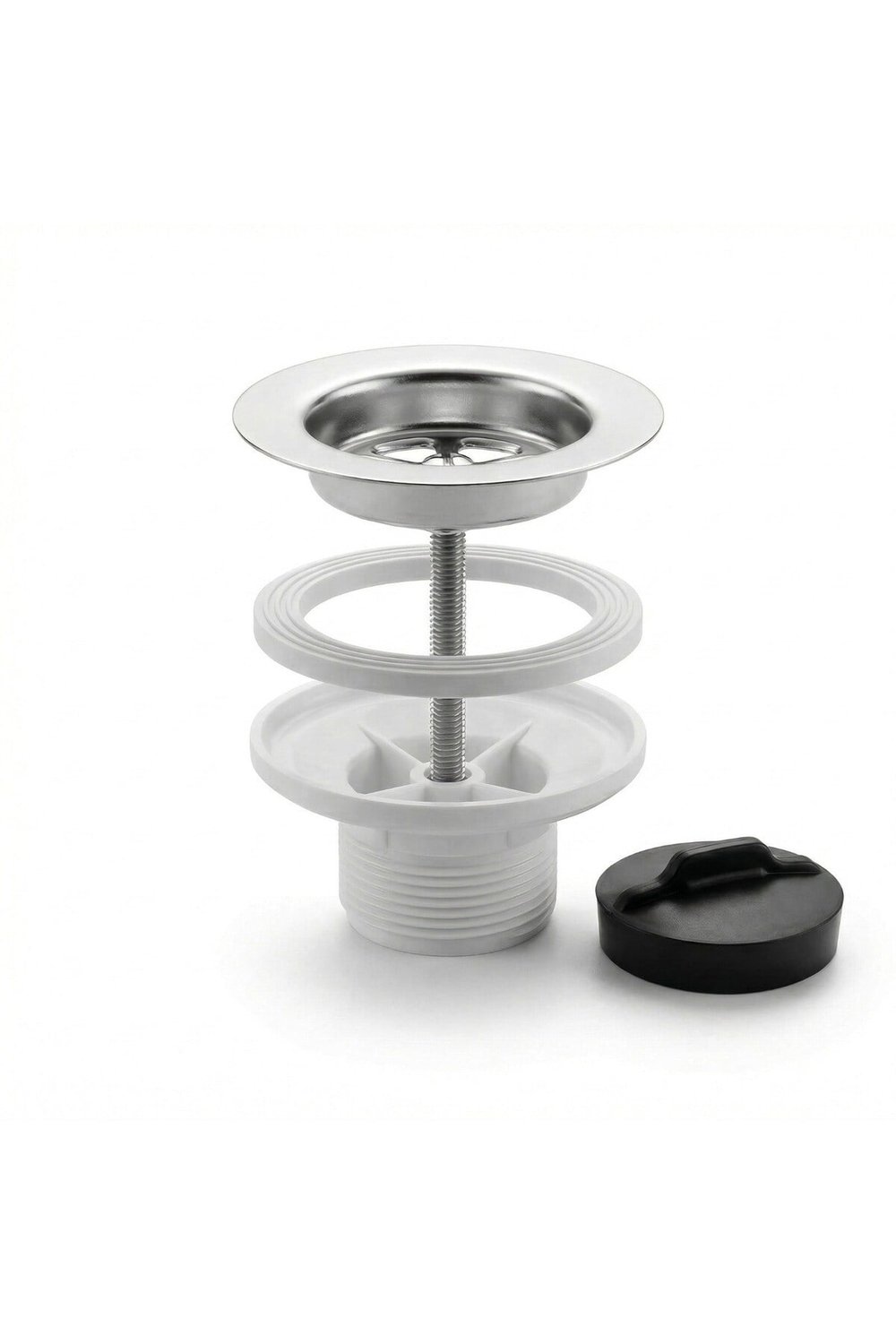 Aqua Bagno Lavabo Sifon Süzgeci Kafa Takımı - Paslanmaz Krom-90.99.60.07