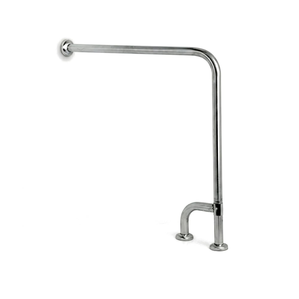 Aqua Bagno Mafsallı  Basic Engelli Tutunma Barı 75x75 cm Paslanmaz Çelik Zemin Destekli Banyo Barı