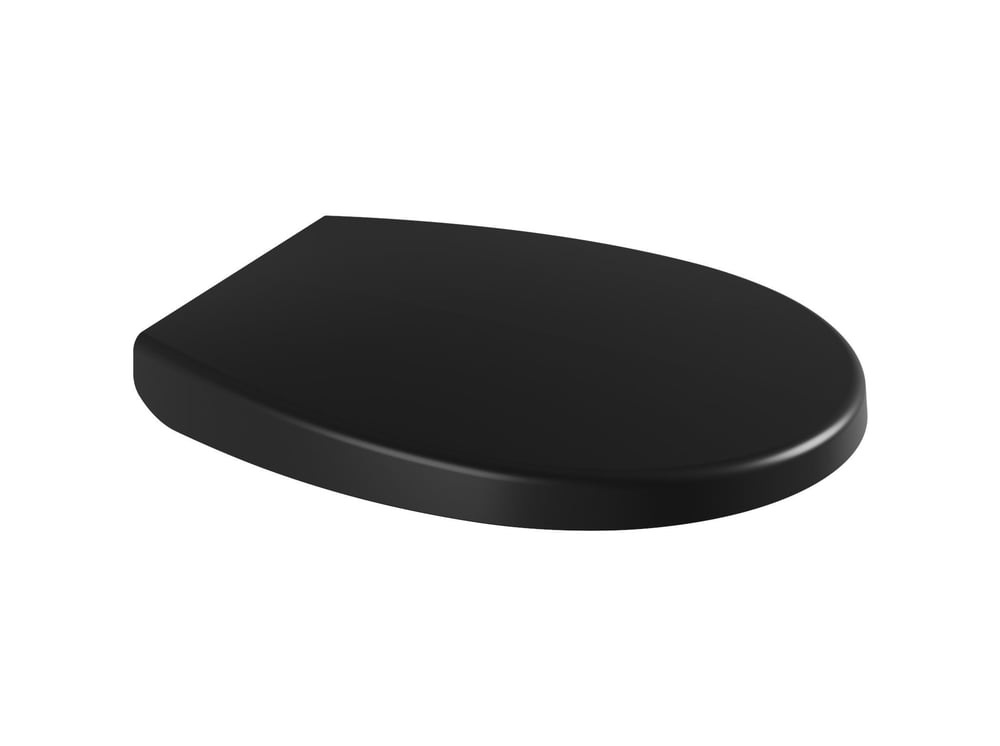 Aqua Bagno Smile Yavaş Kapanan Klozet Kapağı, Mat Siyah, Tak Çıkar, Duroplast | 90.99.50.32