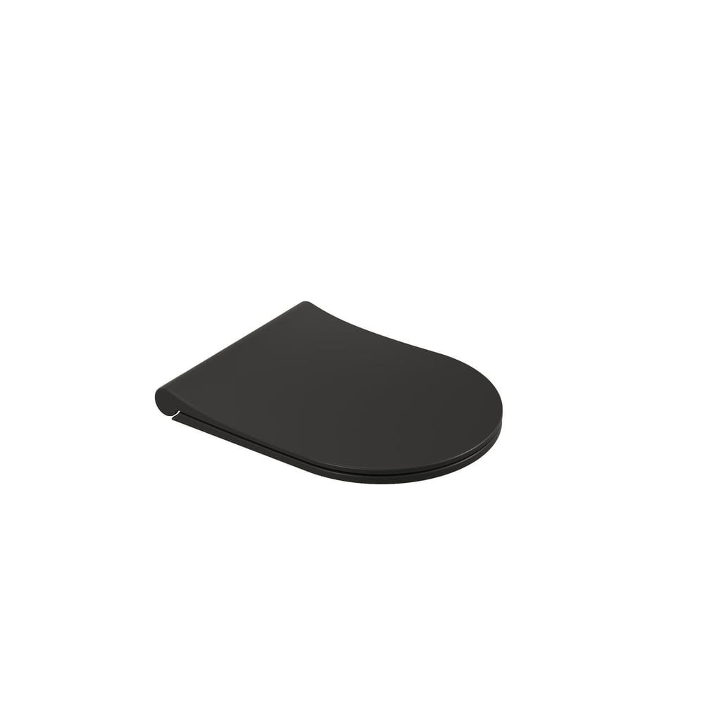 Aqua Bagno Thin Klozet Kapağı, Mat Siyah, Tak Çıkar - Yavaş Kapanan, Duroplast | 90.99.50.34