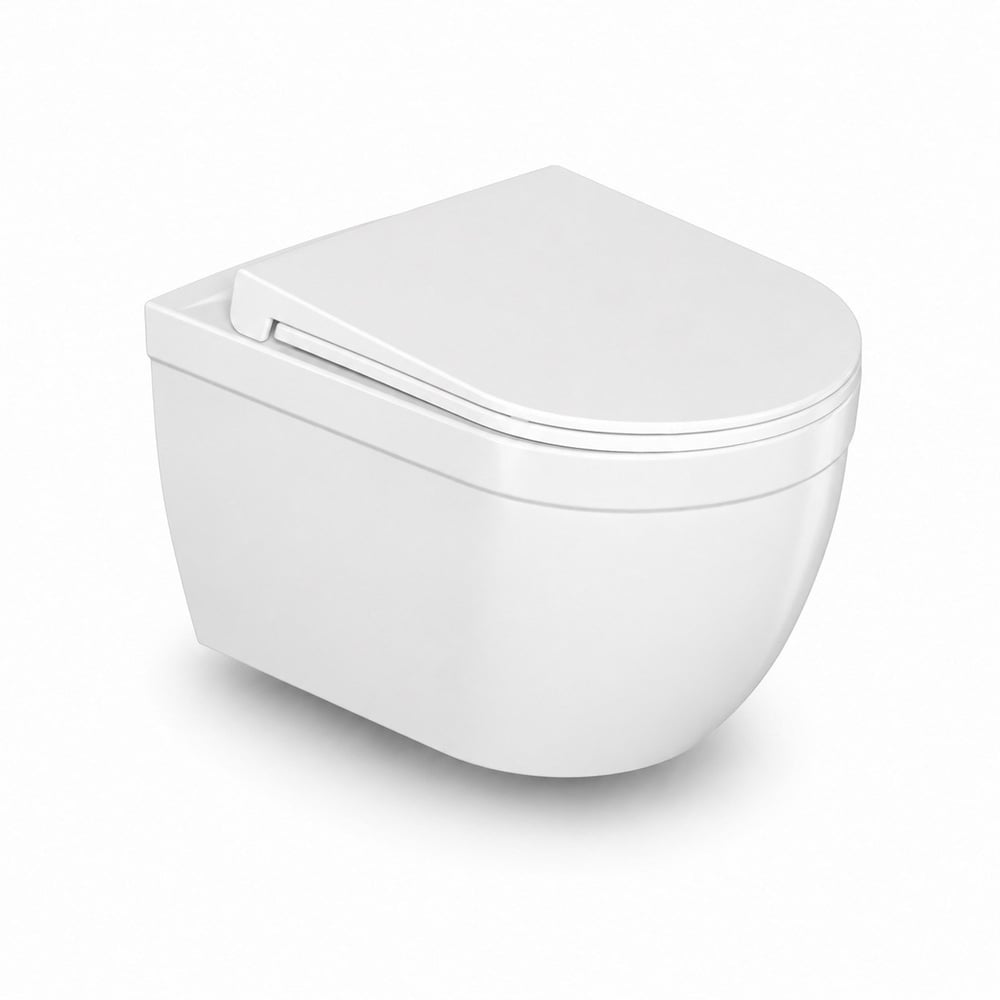 Dura Bagno Sirius Asma Klozet Rimless 54 cm, Duroplast Kapak, Beyaz, Set 2 Parça | DBO.36.01.03.05