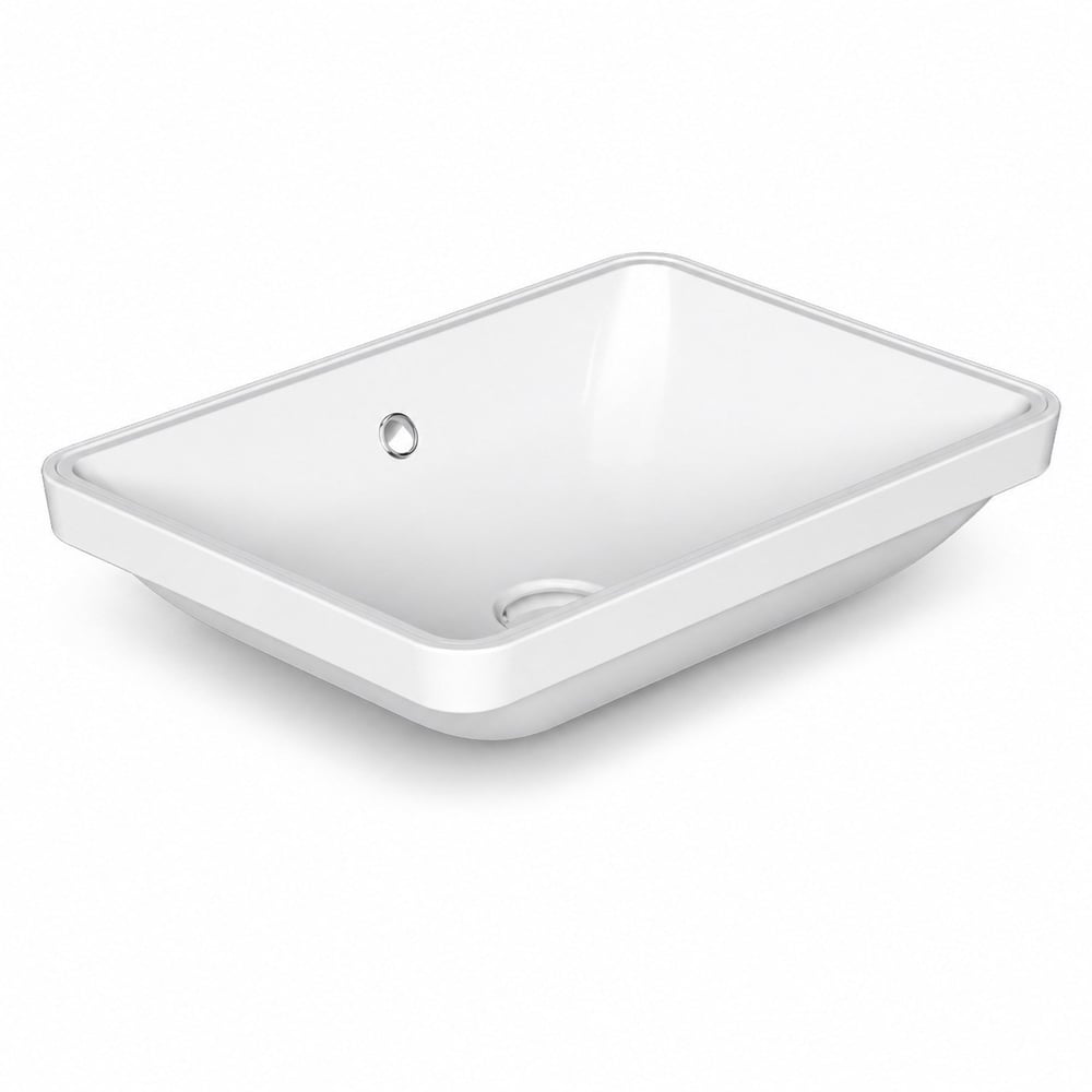 Dura Bagno Tezgah Altı Kare Gömme Lavabo 50x38 cm, Beyaz | 5930