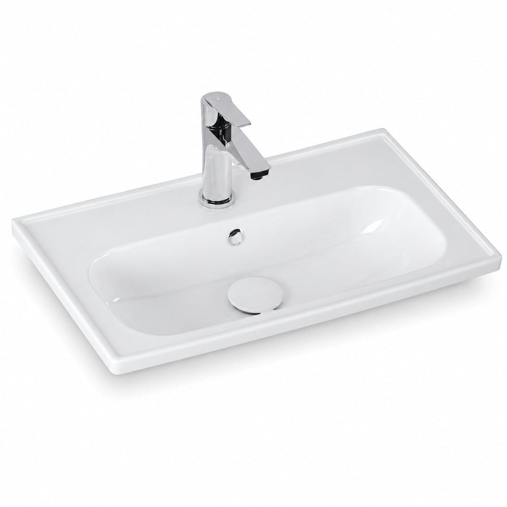 Ece Banyo Kompakt Lavabo 60x37 cm Dar Banyo Küçük Alanlar İçin Beyaz | 10KF50061EC
