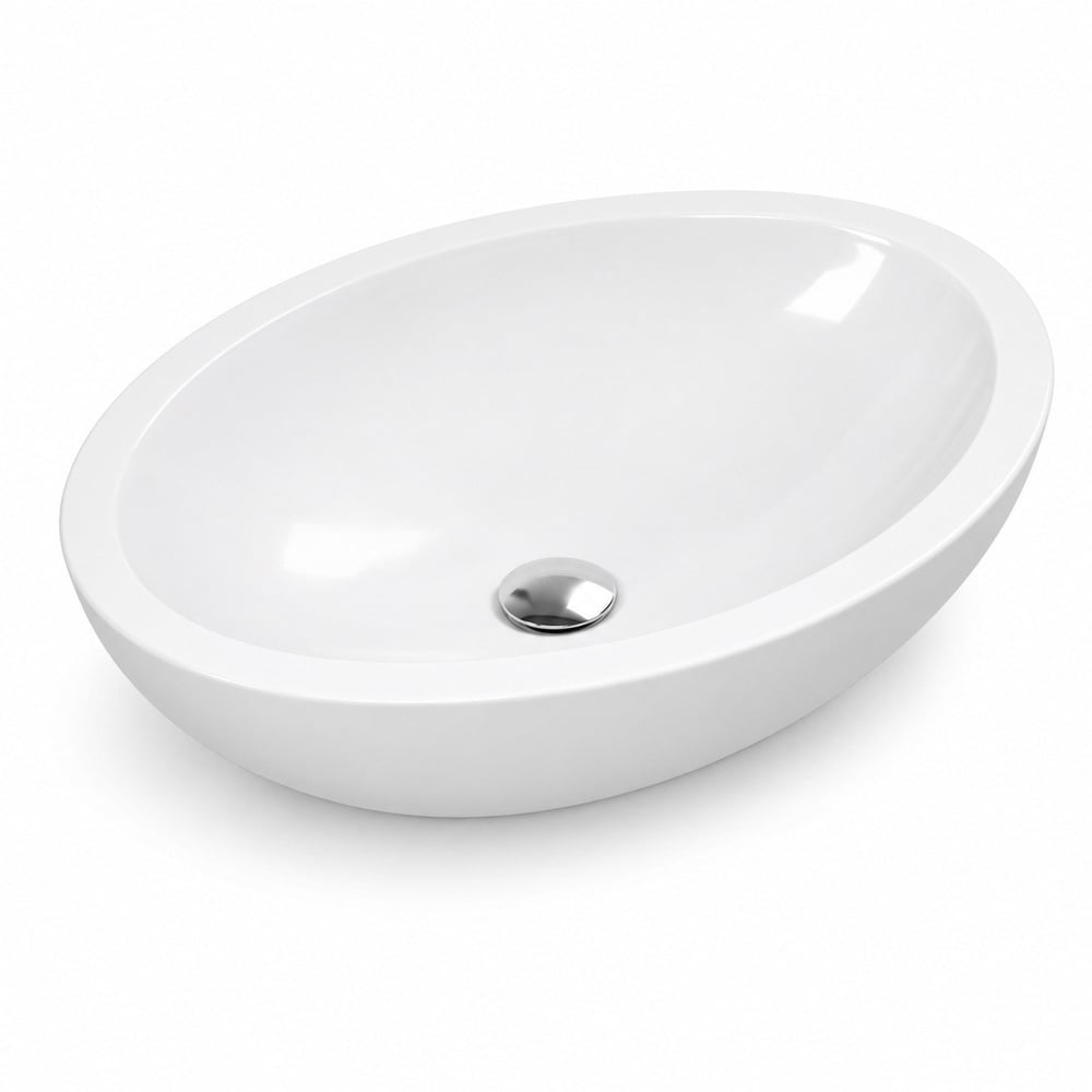 Ideal Standard Strada O Tezgah Üstü Çanak Lavabo 60x42 cm Batarya Deliksiz Beyaz | K078401