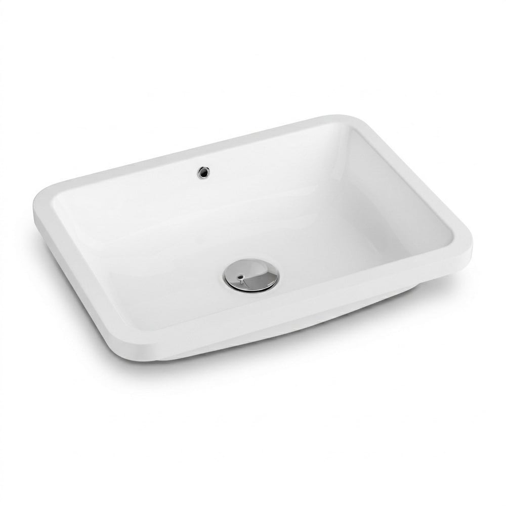 Quarter Bath Tezgah Altı Lavabo 55x39 cm – Kare Gömme Lavabo – Parlak Beyaz Seramik | 70SP25053