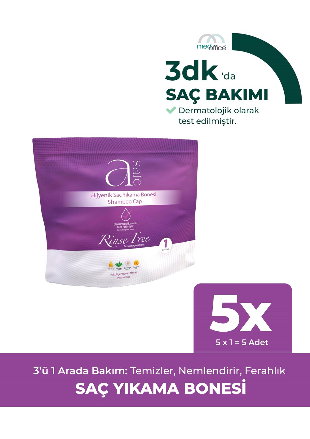 A-Safe  Hijyenik Saç Yıkama Bonesi x 5 adet