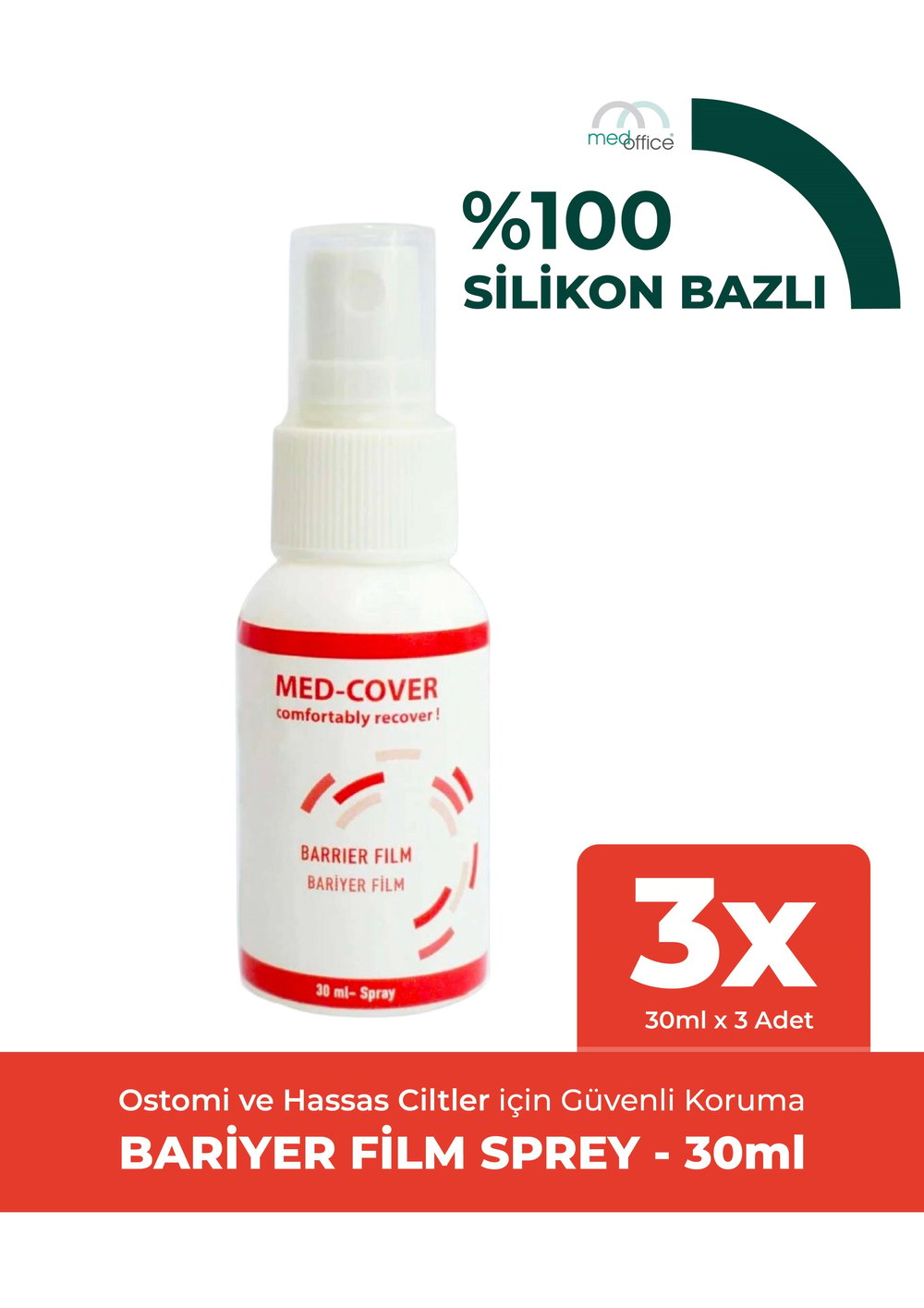 Med-cover Bariyer Film Sprey 30 ml x 3 adet