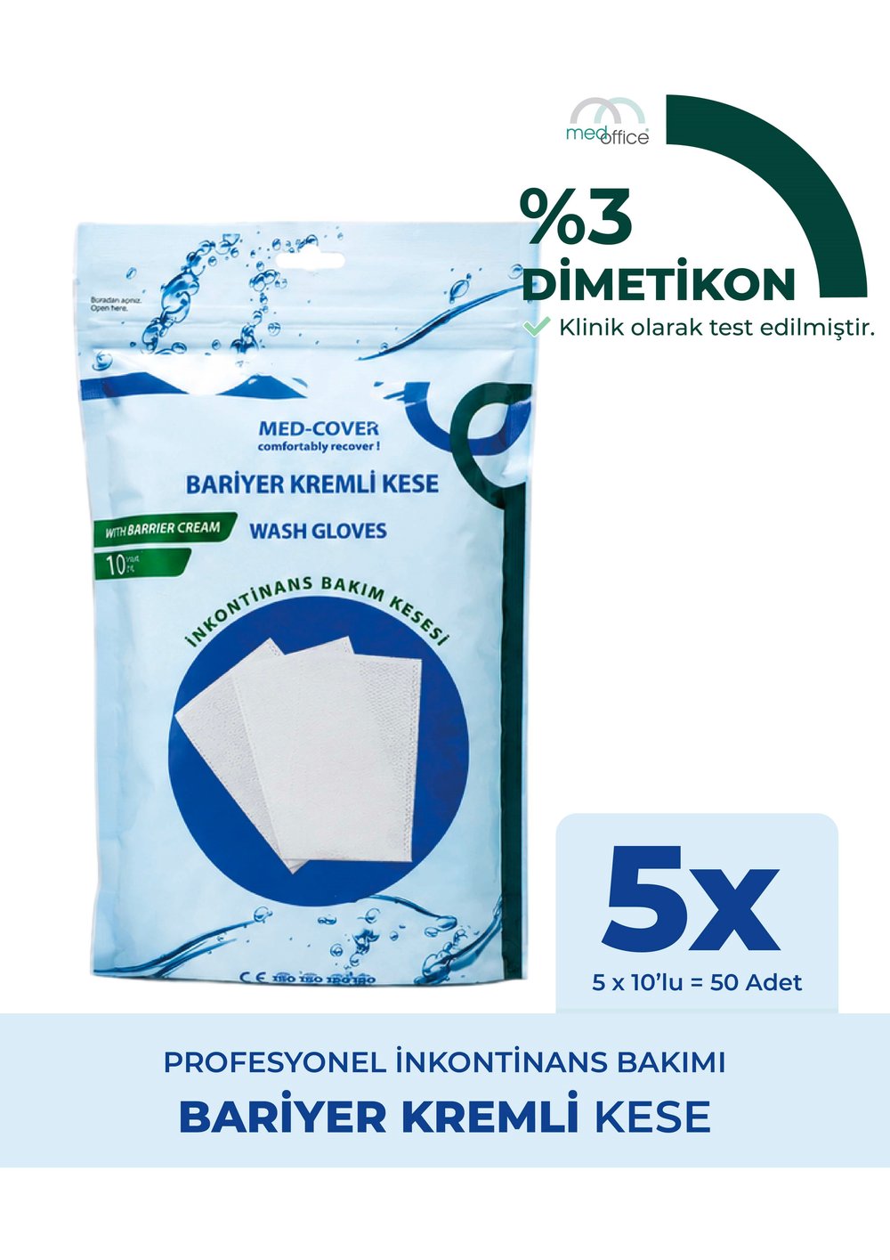 Med-Cover Bariyer Kremli Kese 10lu x 5 adet