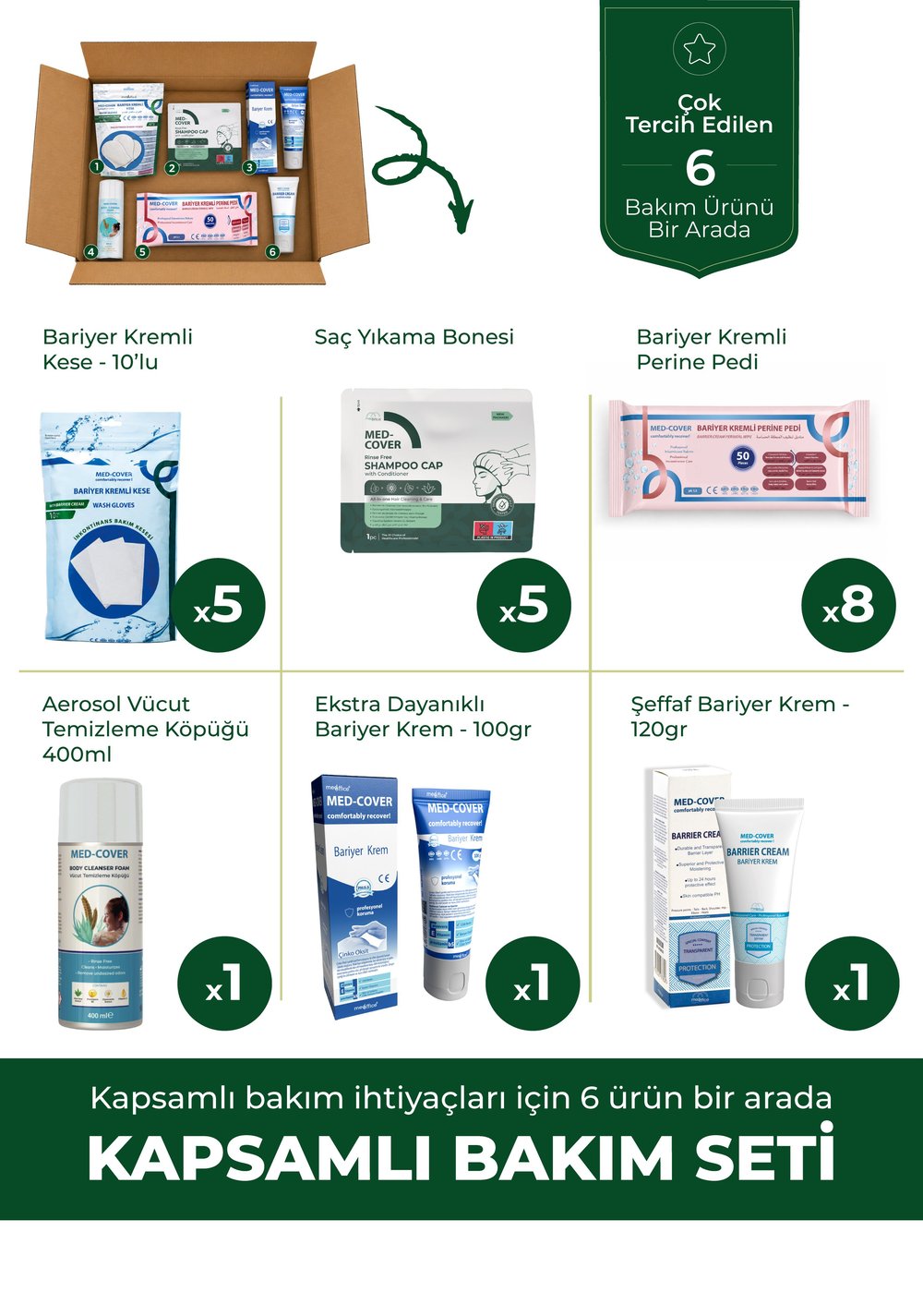 MED-COVER Kapsamlı Bakım Seti