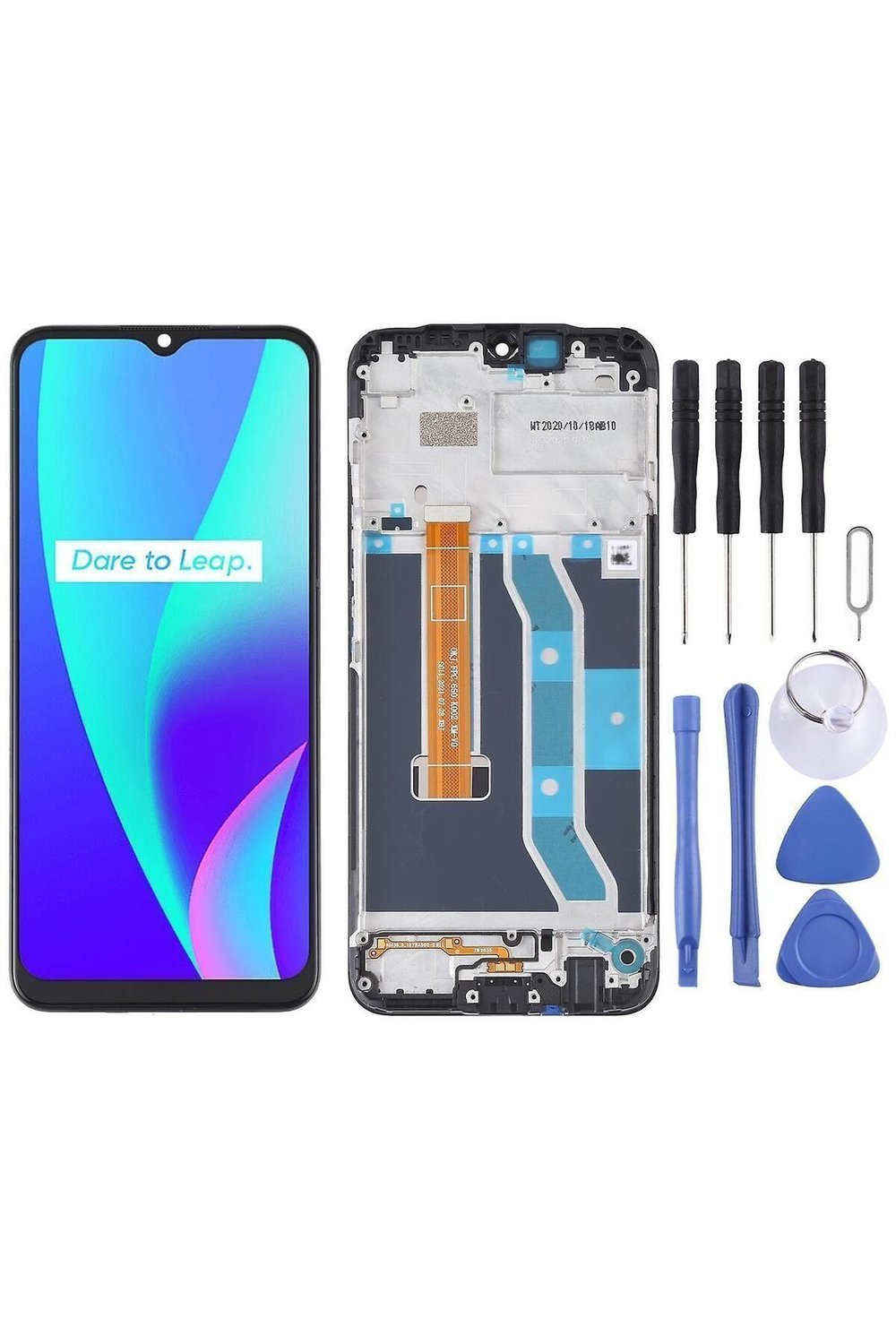 OPPO C15 UYUMLU LCD DOKUNMATİK EKRAN ÇITALI SİYAH
