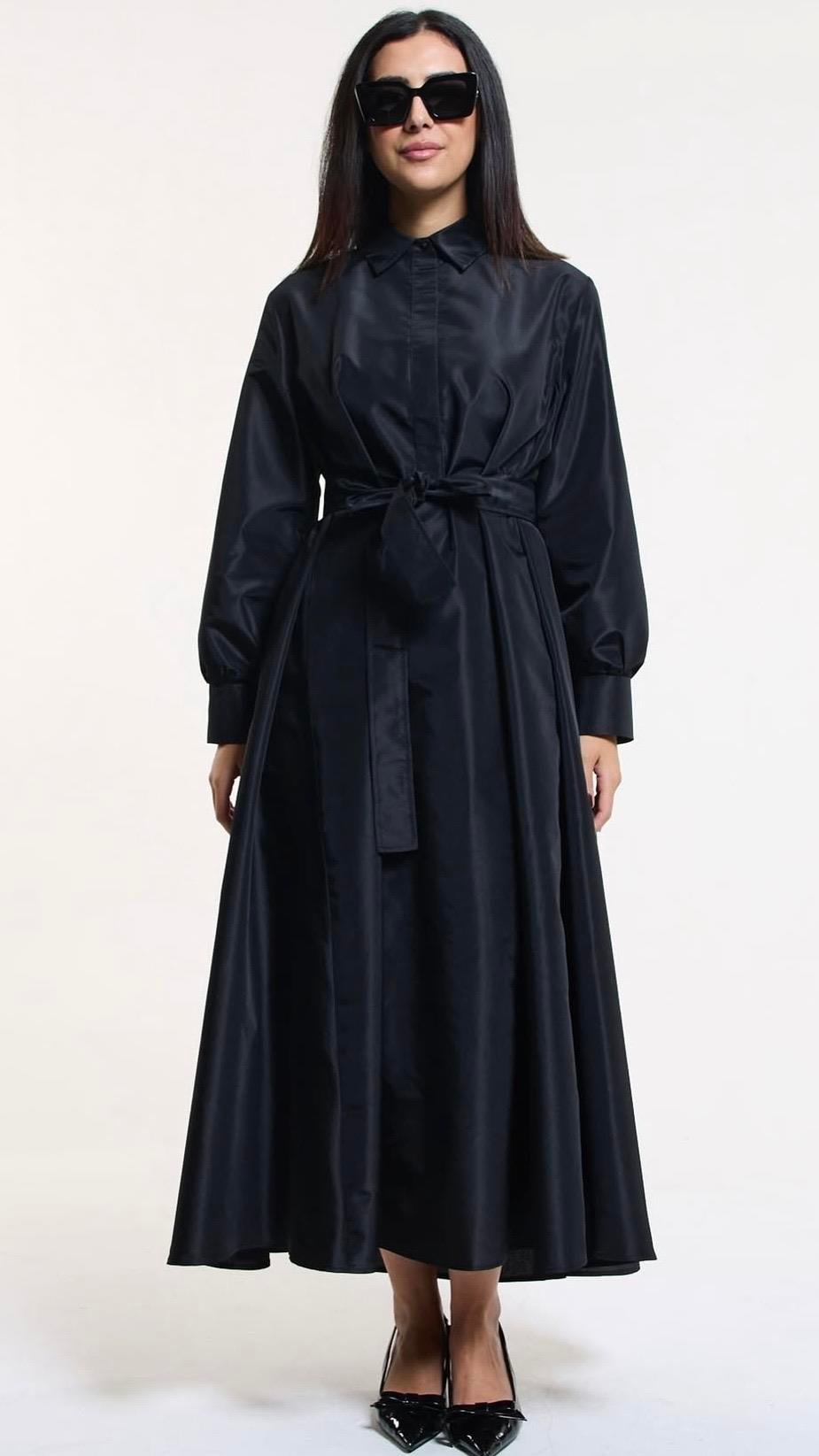 Noir Tafta Elbise | Siyah 🖤