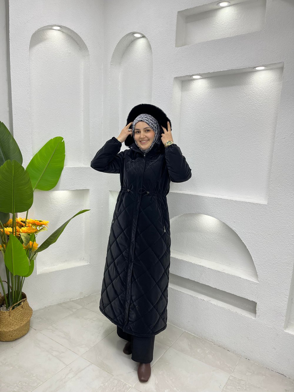 Polen Şişme Mont | Siyah 