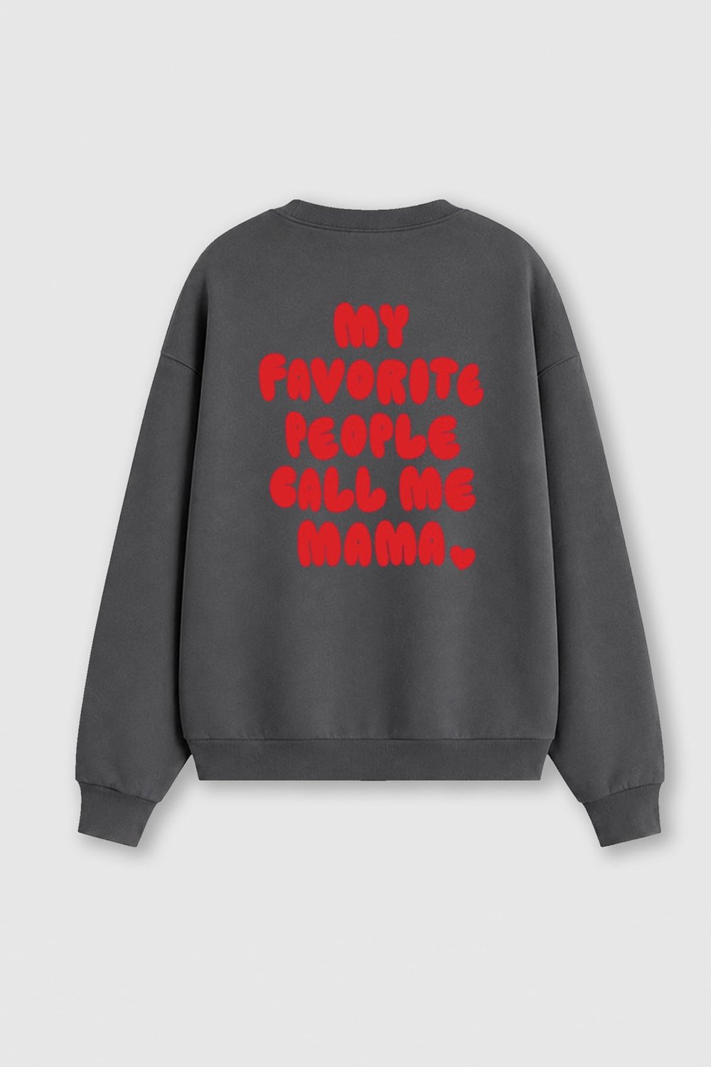 Kadın Premium Kumaş 3 İplik Şardonlu Sırt Baskılı Sweatshirt