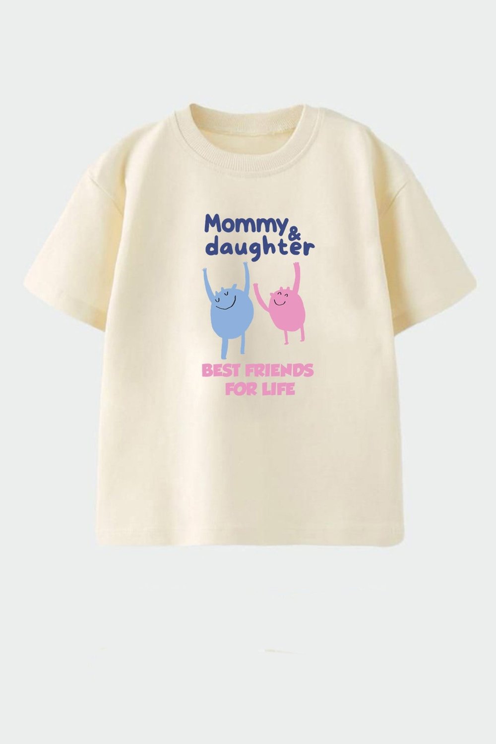 Kız Çocuk Pamuklu Baskılı Anne Kız Yazılı T-Shirt
