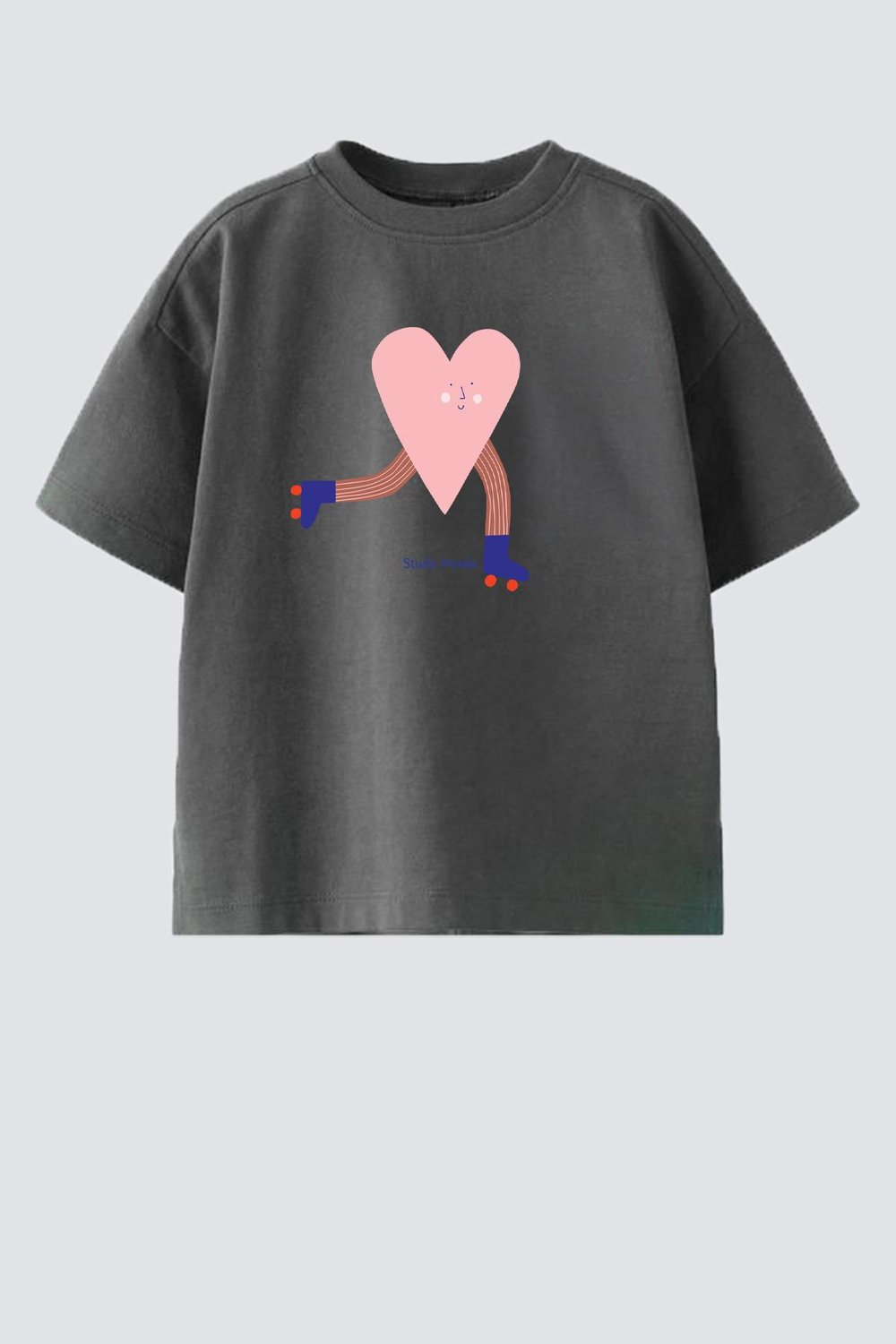 Kız Çocuk Pamuklu Bisiklet Yaka Baskılı T-Shirt