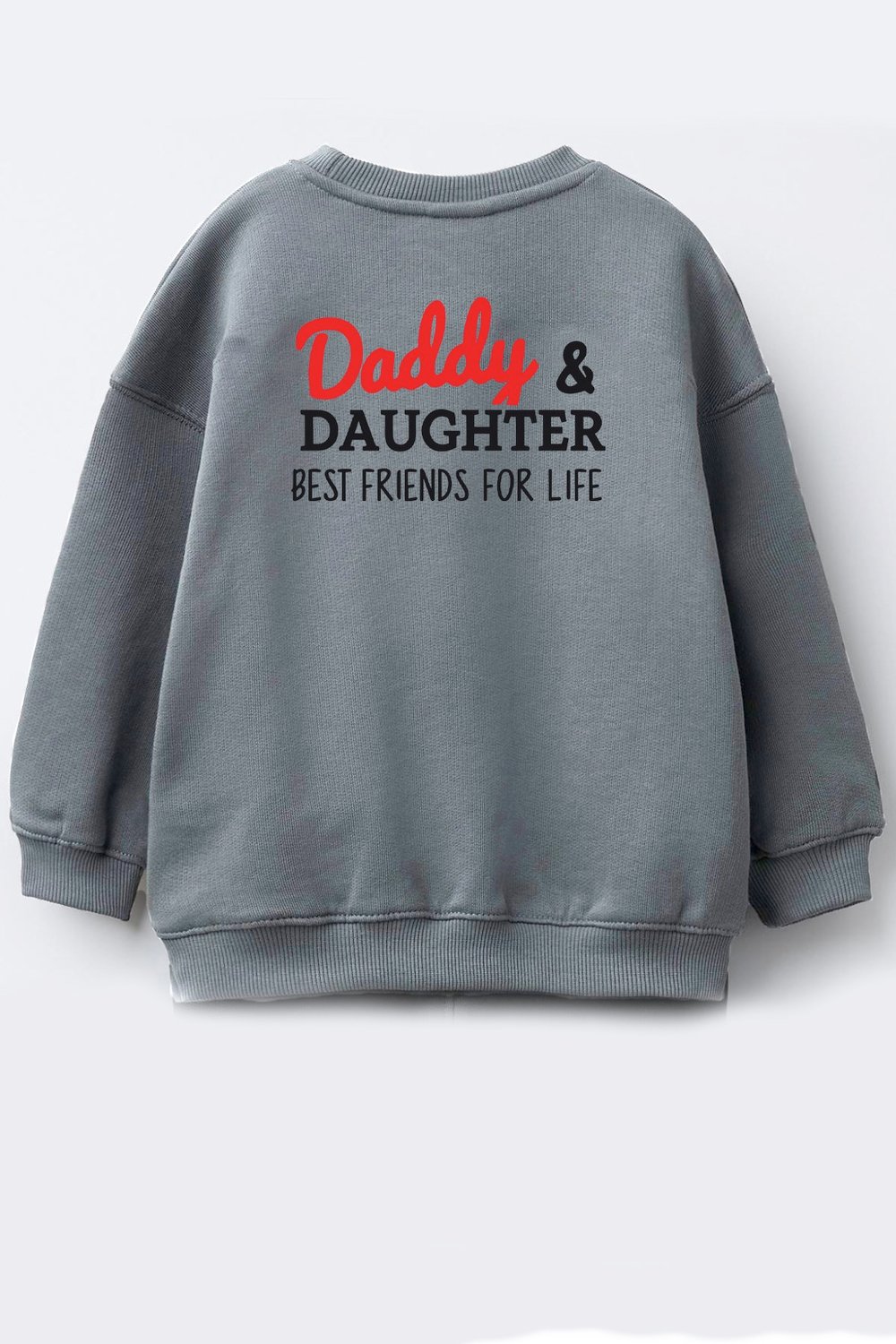 Unisdex Çocuk Sırt Baskılı 3 İplik Kumaş Pamuklu Sweatshirt