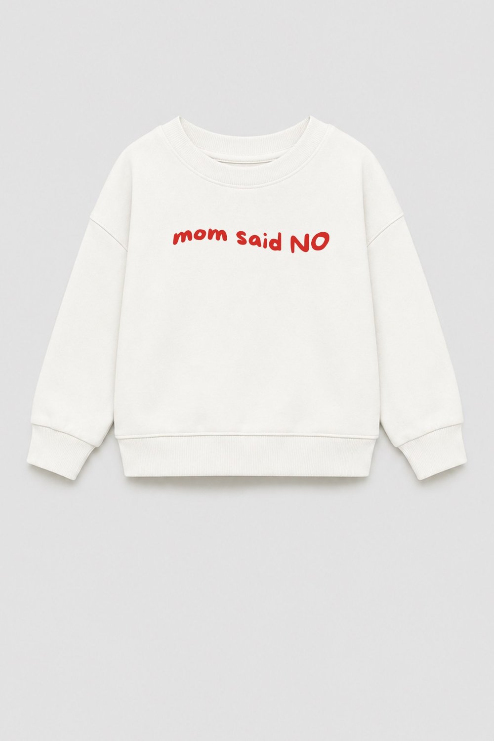Unisex Çocuk 3 İplik Kumaş Slogan Baskılı Pamuklu Sweatshirt