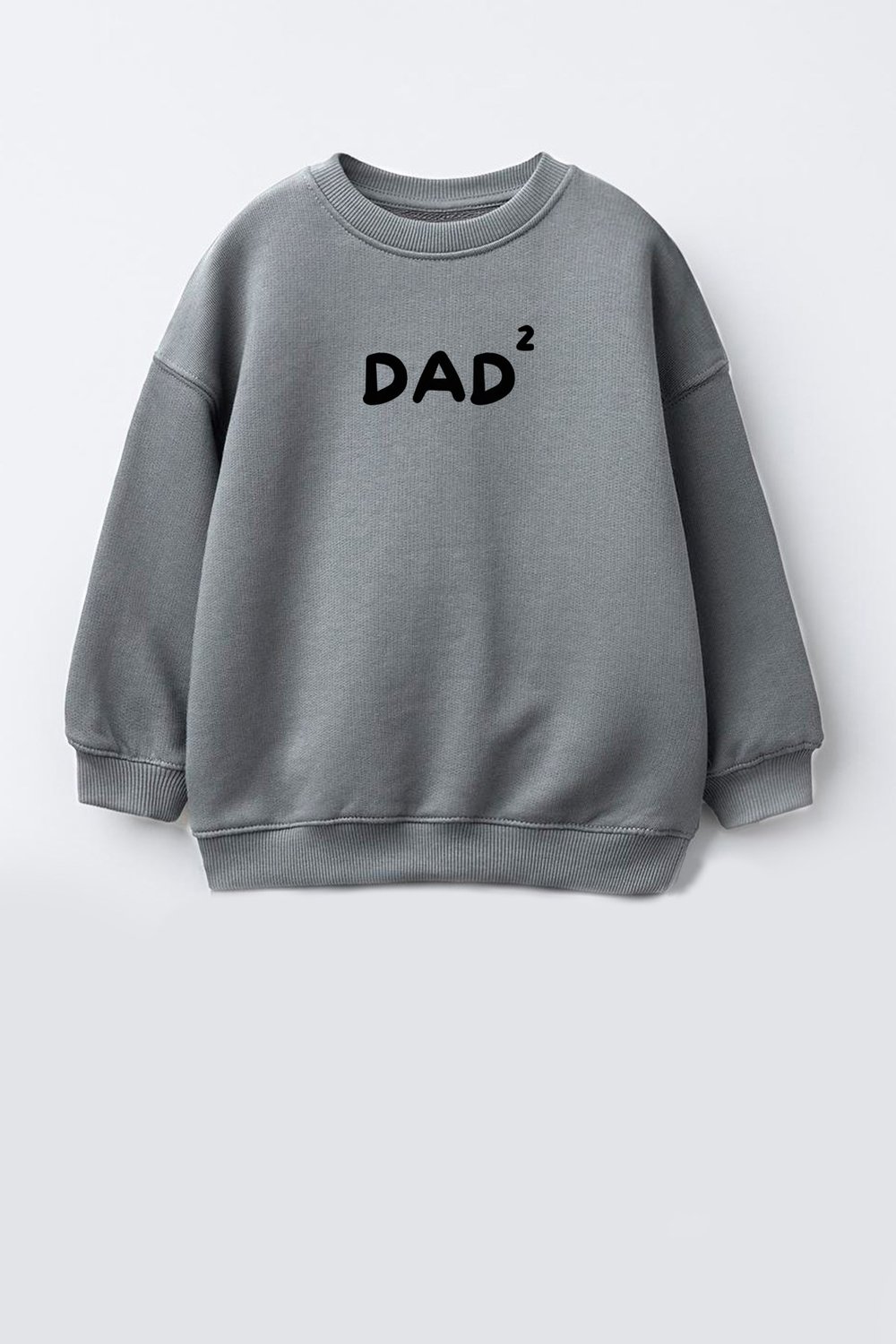 Unisex Çocuk Baba Baskılı 3 İplik Kumaş Pamuklu Sweatshirt