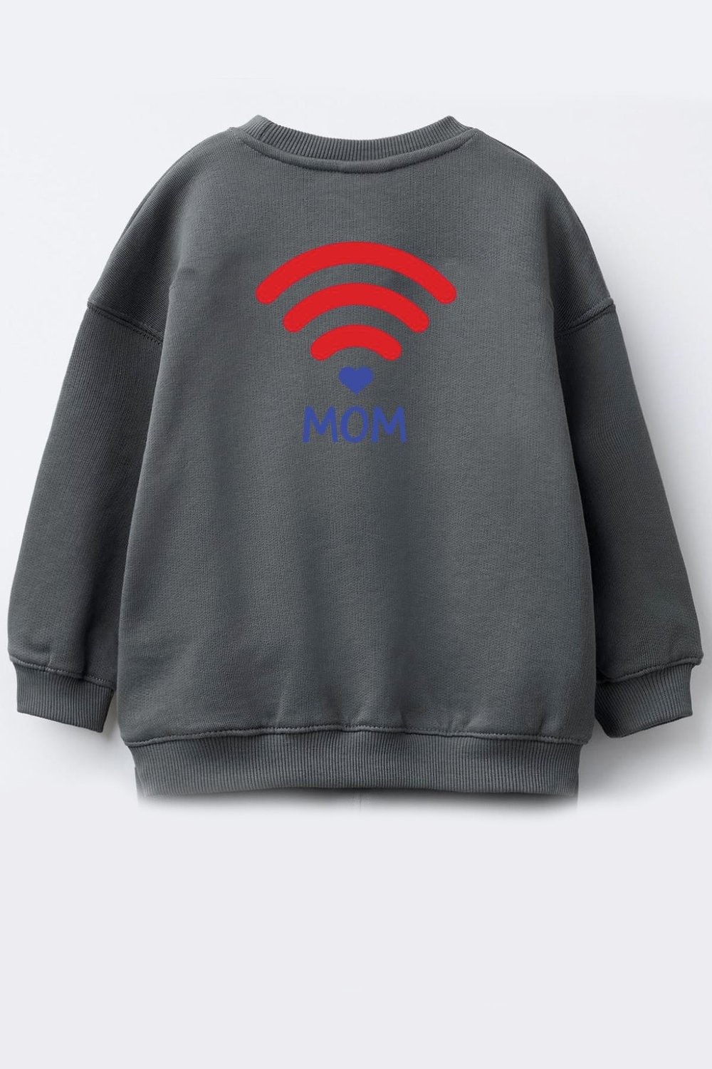 Unisex Sırtı Baskılı 3 İplik Kumaş Pamuklu Sweatshirt