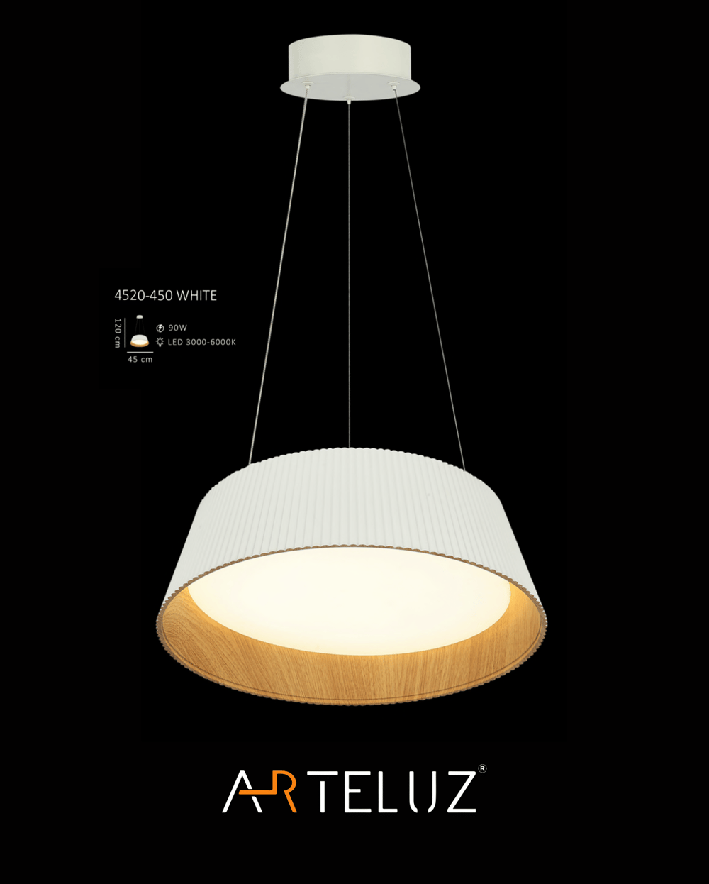 RIBLO WHITE SARKIT AVİZE (45 CM)