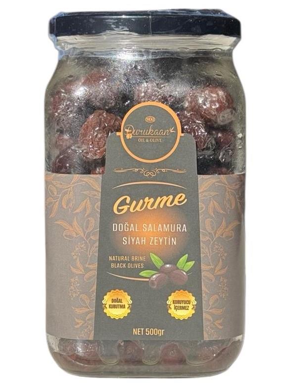 Doğal Salamura Siyah Zeytin M 500GR