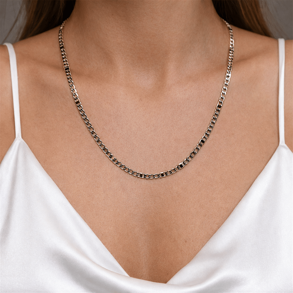 14 Ayar Gold K Modern Zincir Model Kolye 