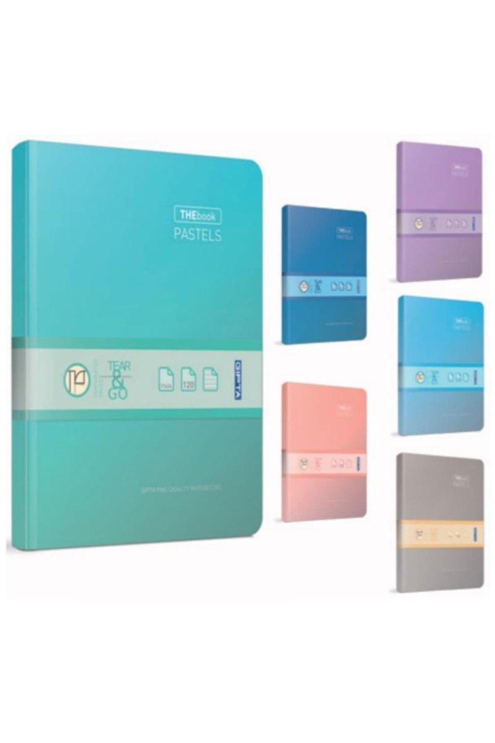 - Thebook Pastels Ip Dikiş Sert Kapak Defter 20x28 400 Yaprak Kareli Defter