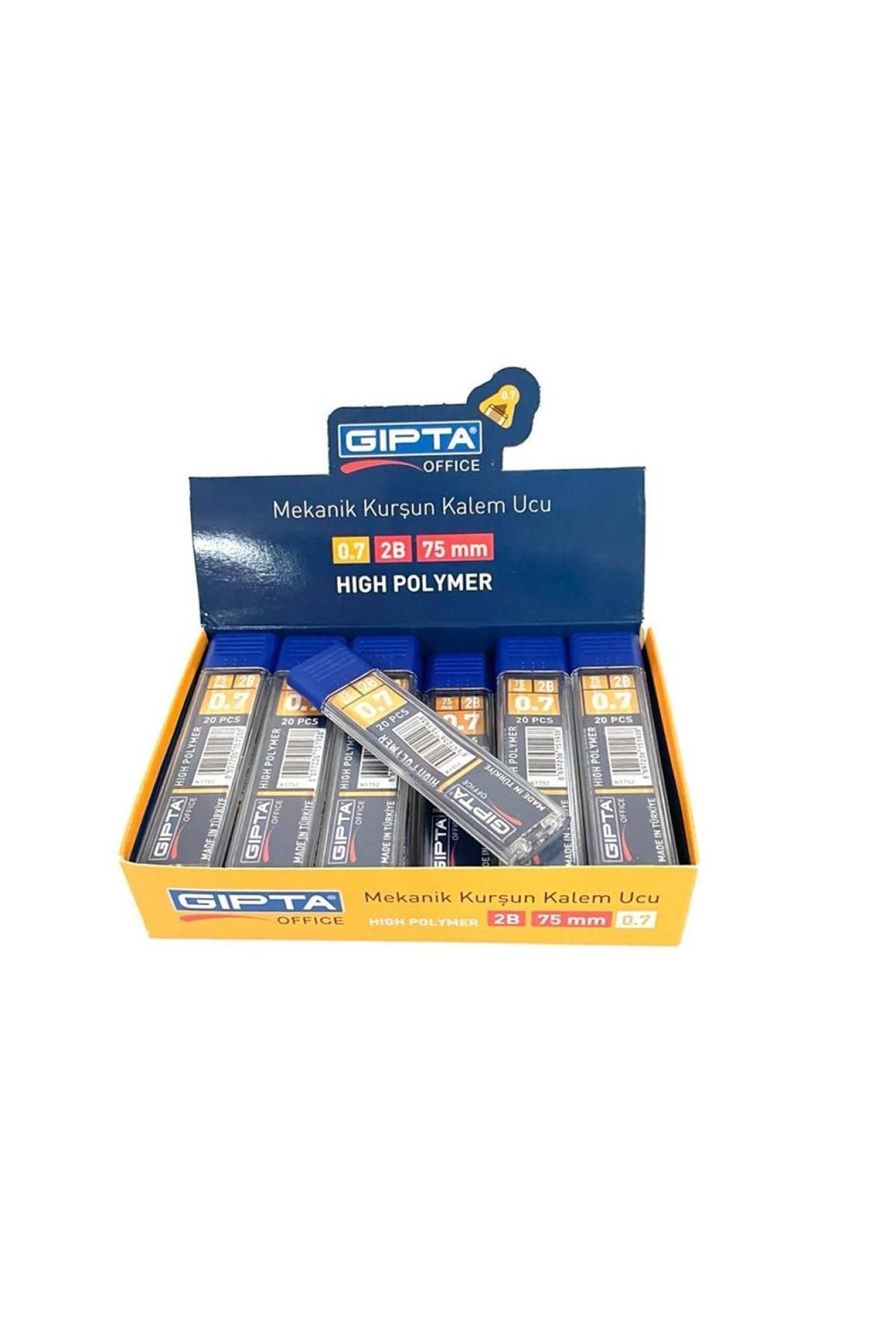 0.7 Mm 2b 75 Mm Uç 20'li Tüpte (24 Tüp-1 Paket)