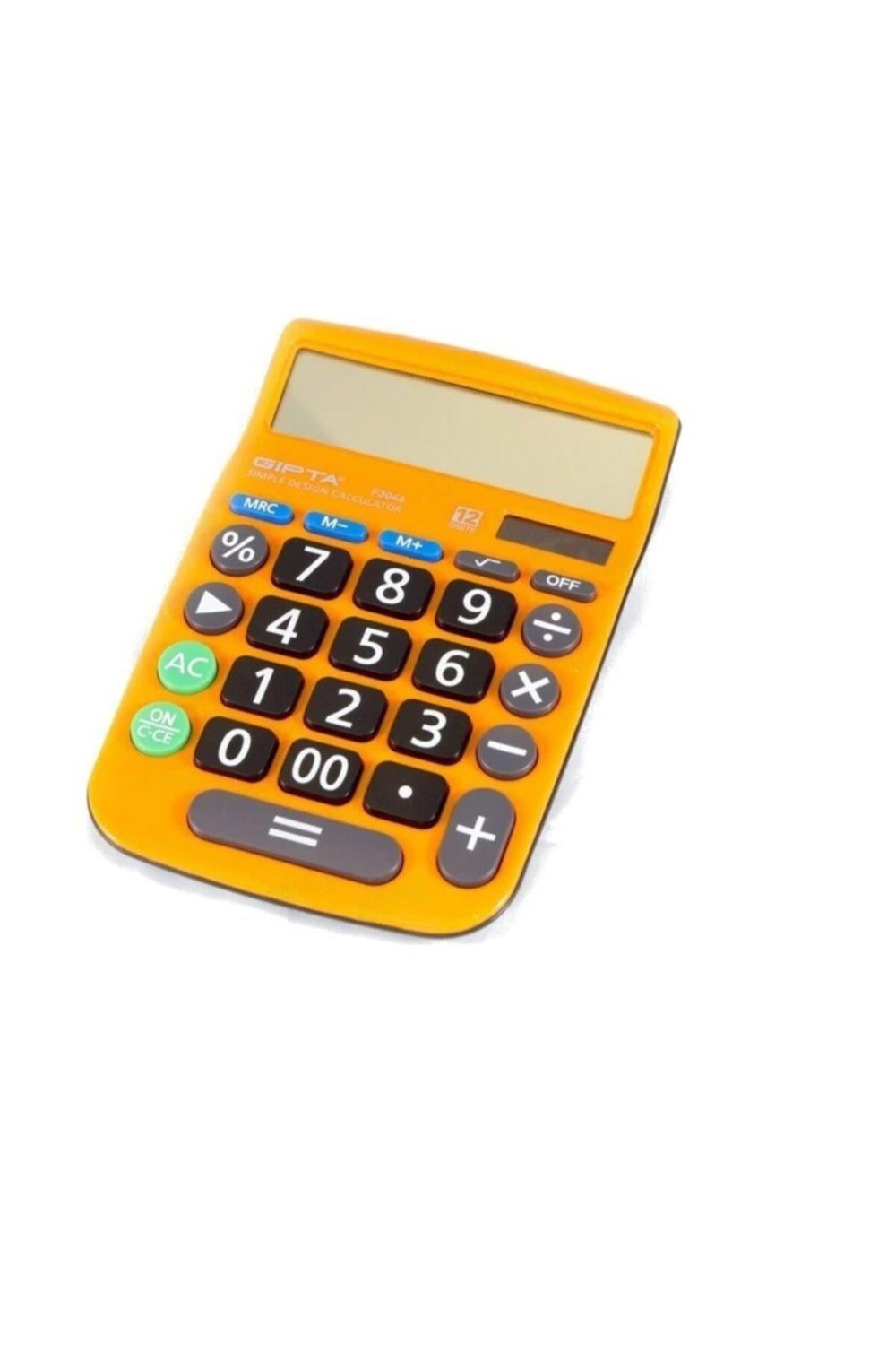 12 Haneli Turuncu Hesap Makinesi F3046