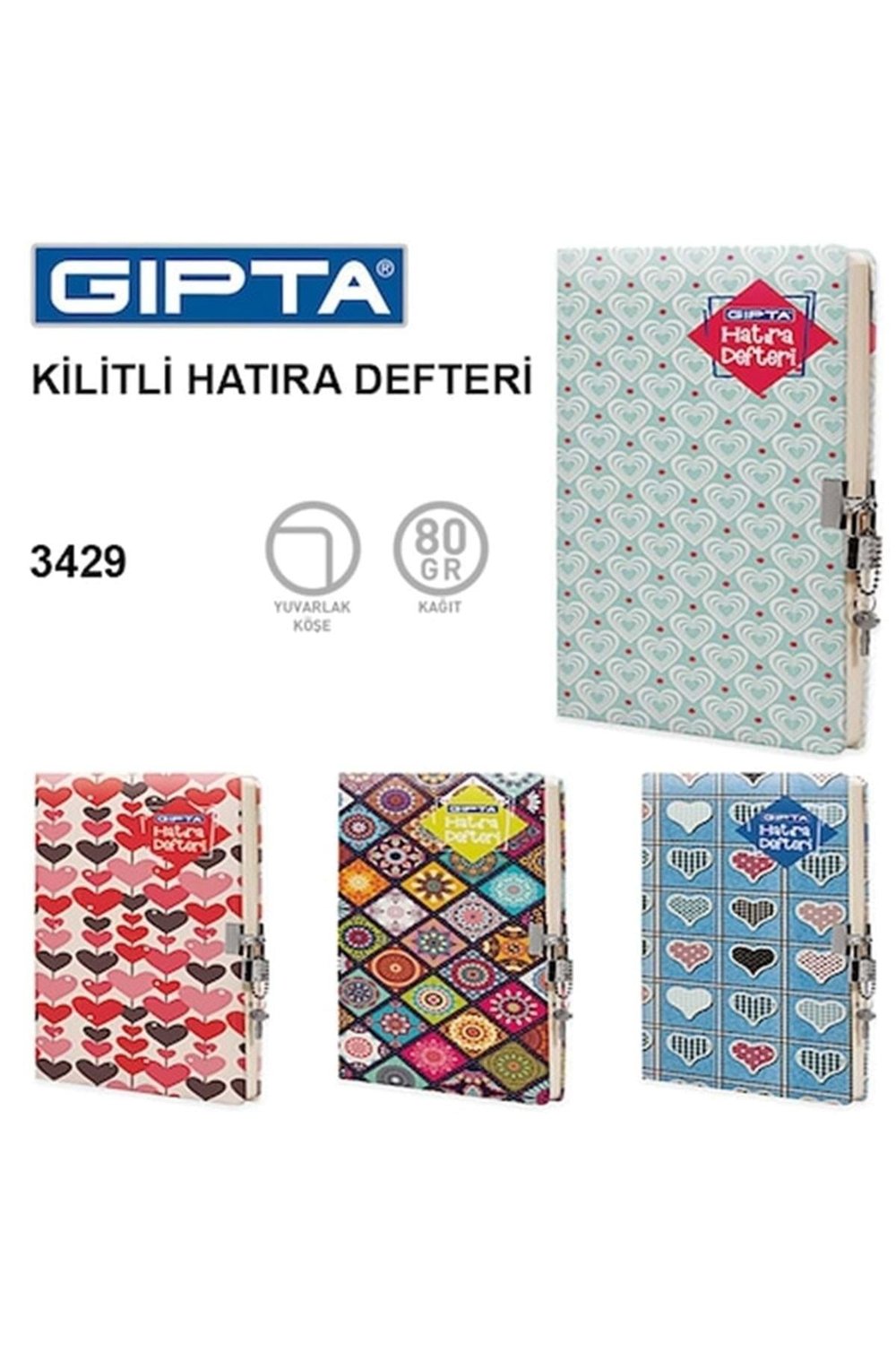 14x20 120 Sayfa Kilitli Hatıra Defteri