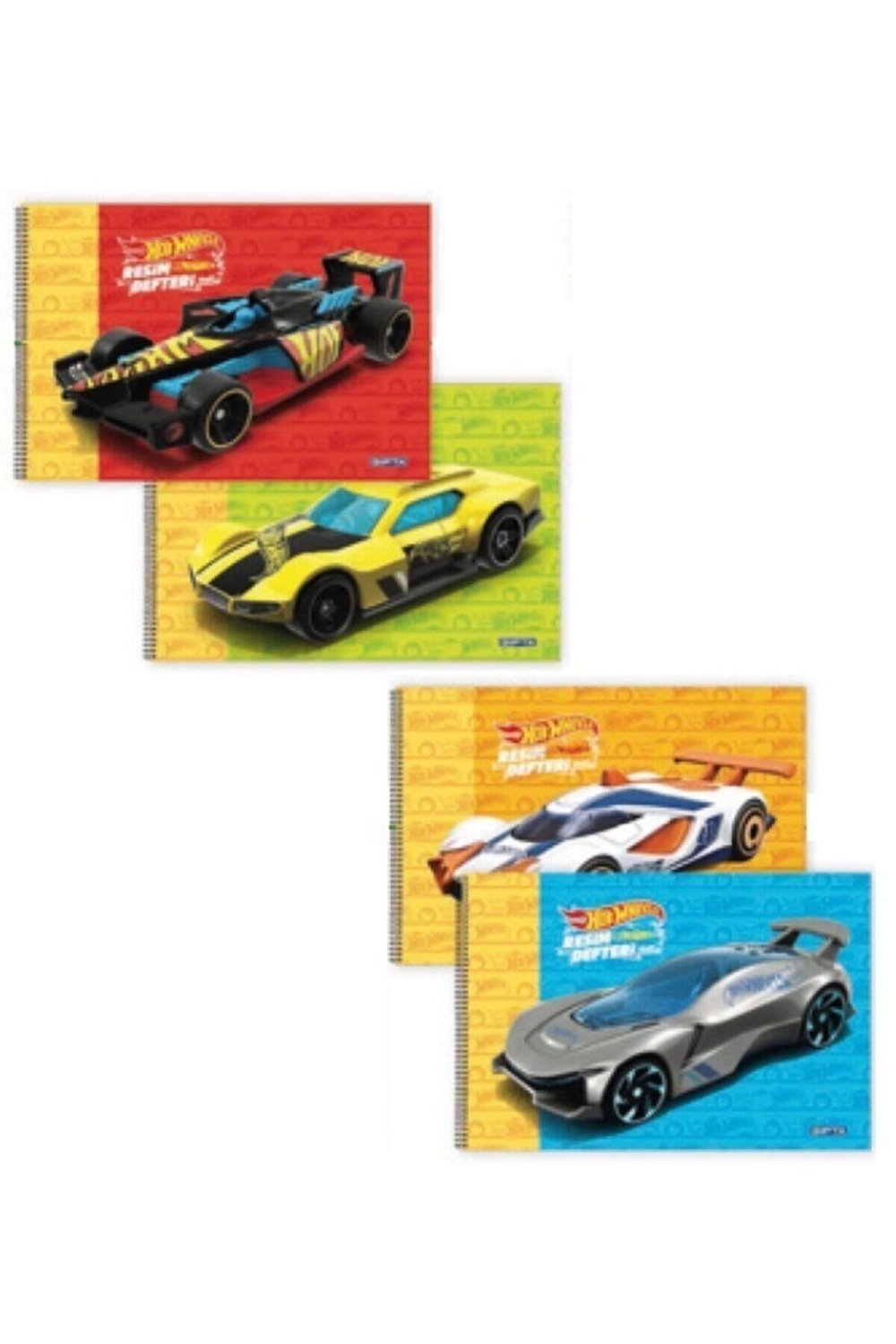 15 Yaprak 17x24 Hot Wheels Spiralli Resim Defteri 5436