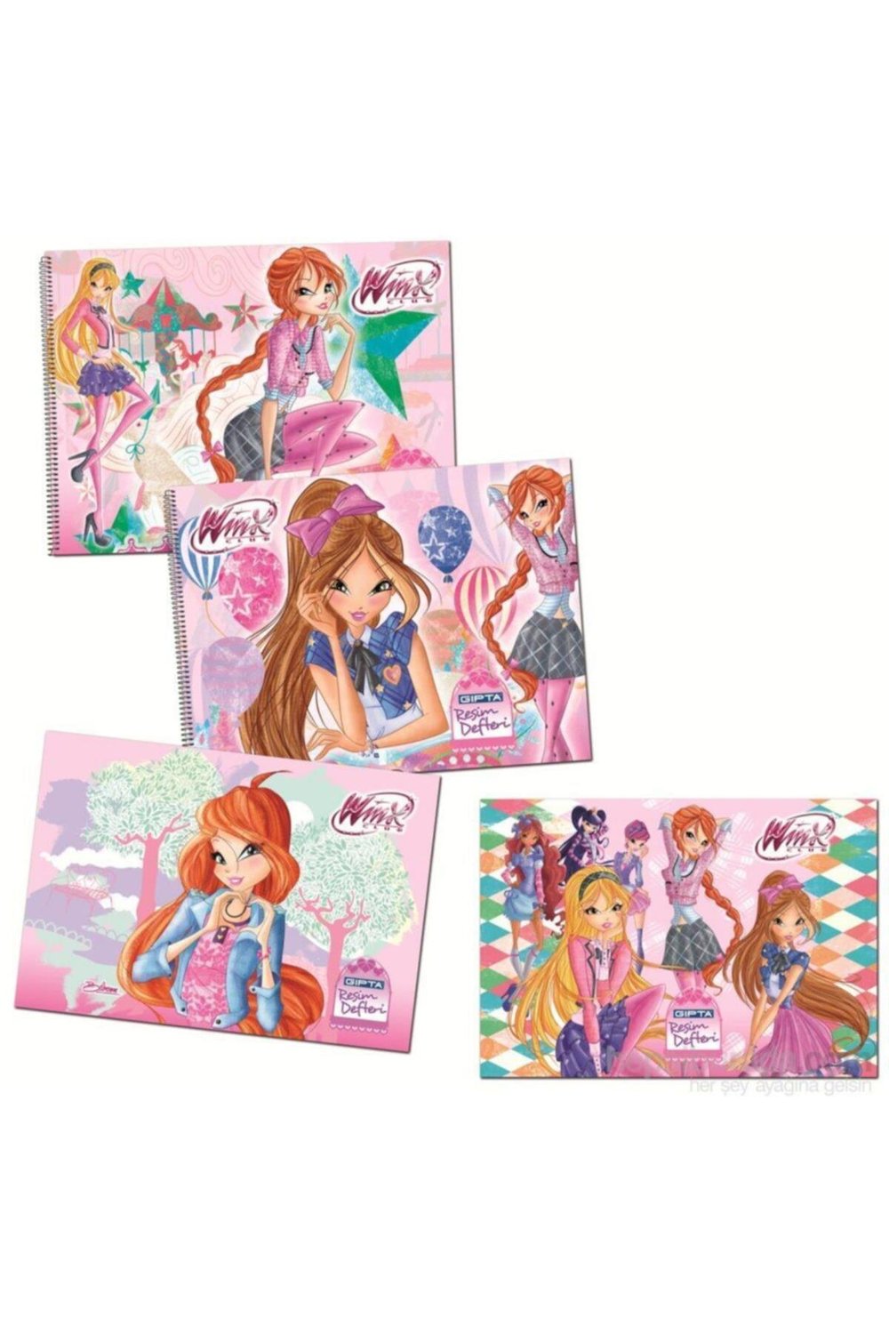 15 Yaprak 17x24 Winx Spiralli Resim Defteri