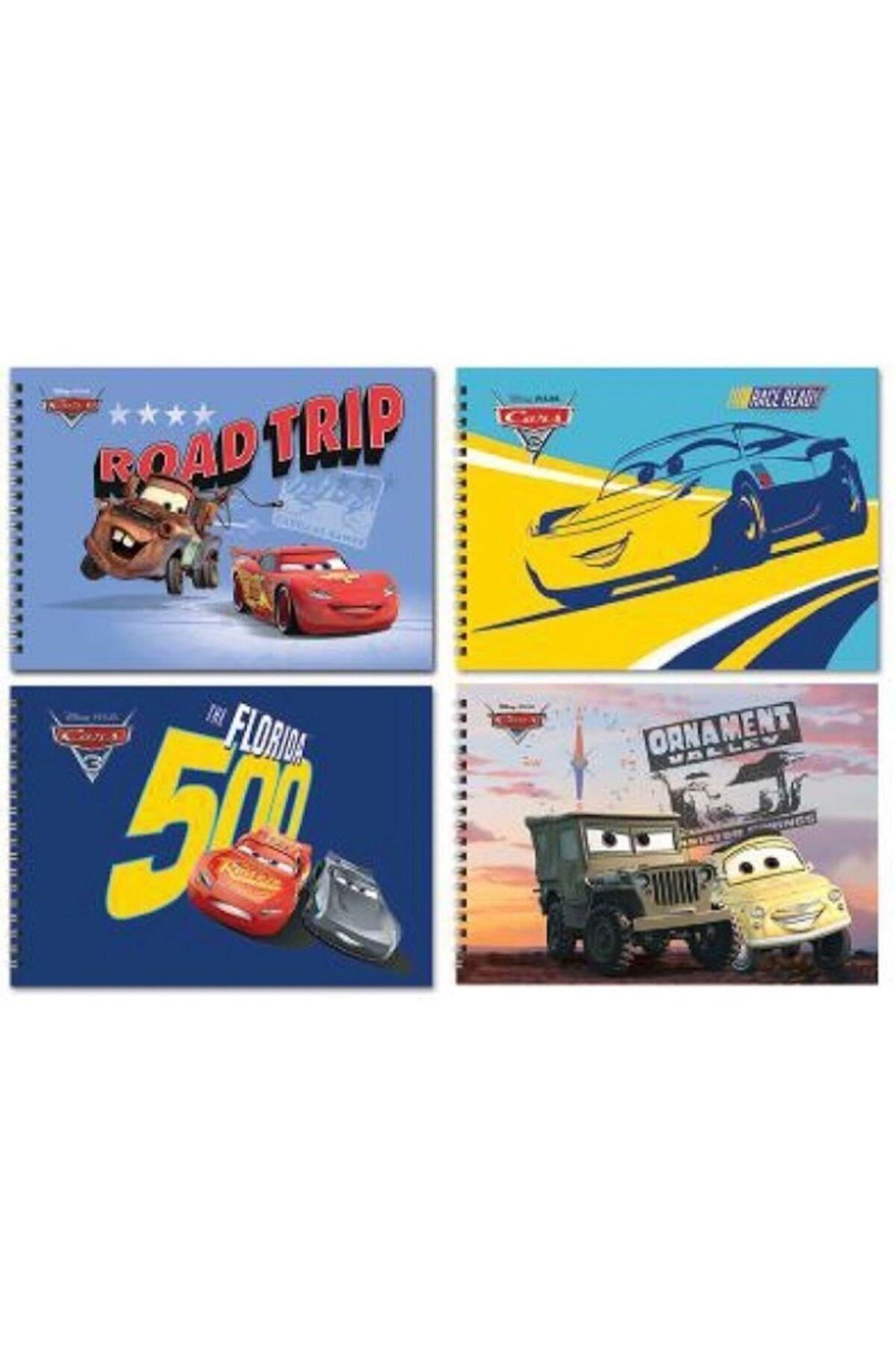 15 Yaprak 17x25 Spiralli Cars Resim Defteri 300115-33