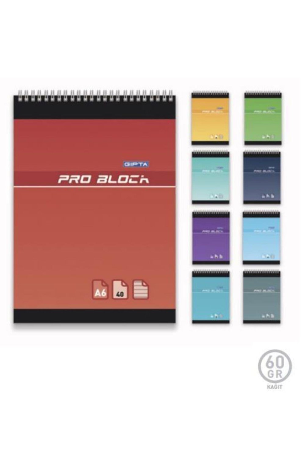 1663 Pro Block Sp.karton Kap.blok.a6-40 Yp.kare
