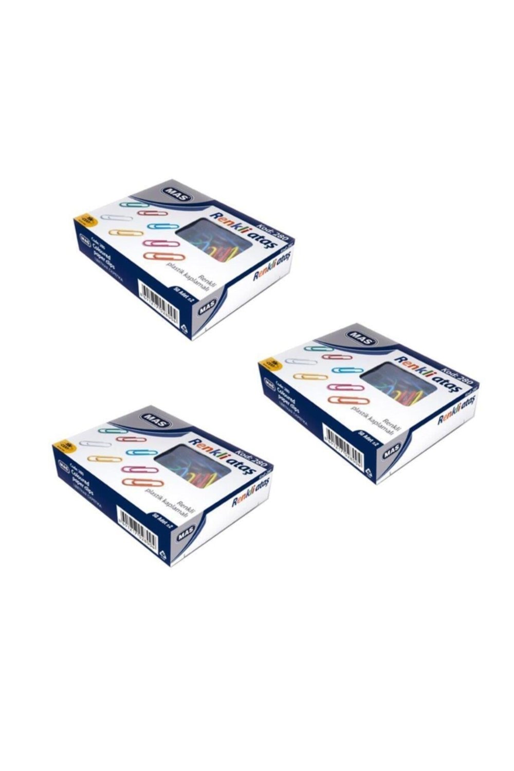 280 Pls Renkli Ataç ( Pvc Kaplı ) 28 Mm 3 Adet