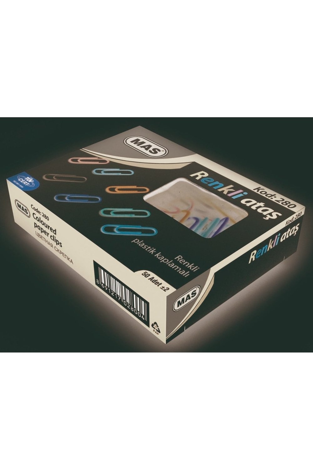 280 Pvc Kaplı Renkli Ataş 28 mm