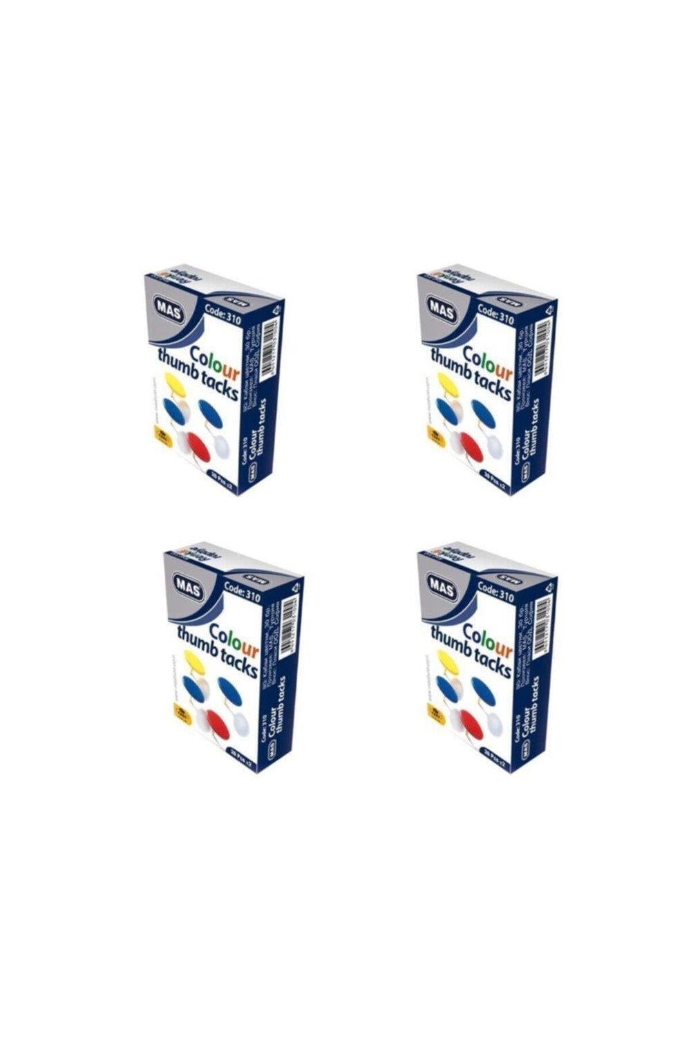 310 Renkli Raptiye ( Pvc Kaplı ) 4 Adet