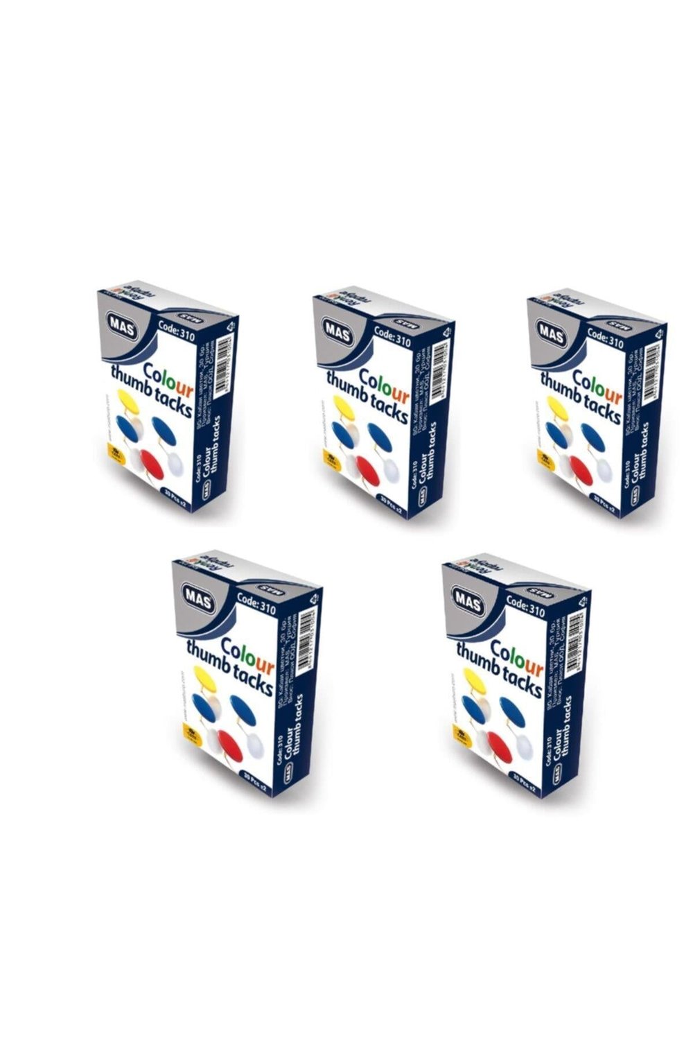 310 Renkli Raptiye ( Pvc Kaplı ) 5 Adet