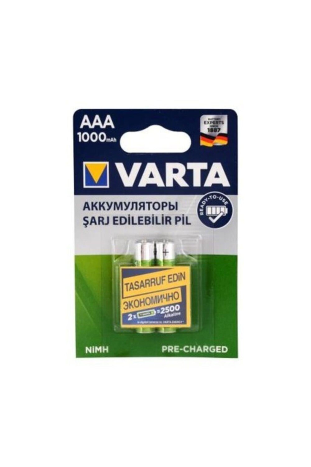57033 1000mah Aaa Şarj Edilebilir Kalem Pil 2'li Paket
