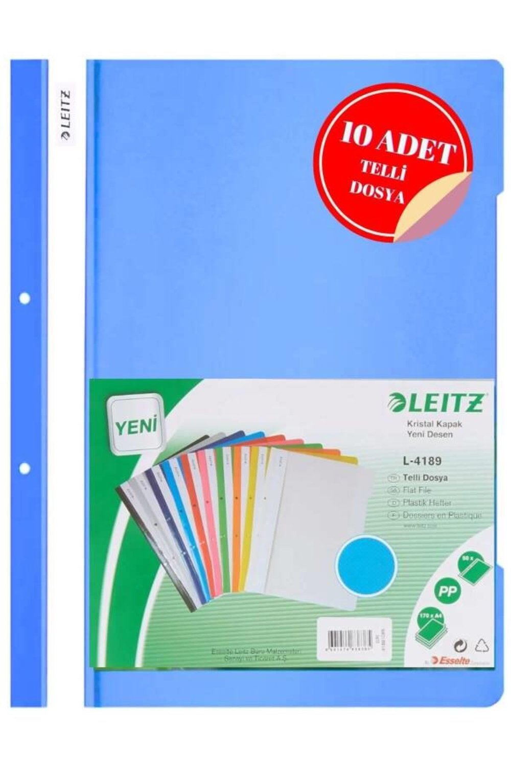 Açık Mavi Telli Dosya 10 Lu Paket