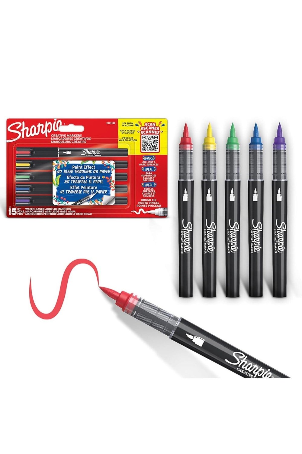 Acrylic Paint Markers 5'li Fırça Uç Akrilik Markör Kalem Seti / 2201070