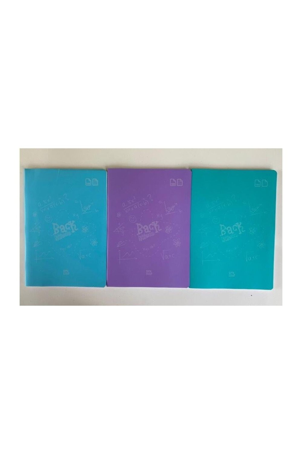 Back A4 Plastik Kapak Dikişli 100 Yaprak Kareli ( 3 Adet )