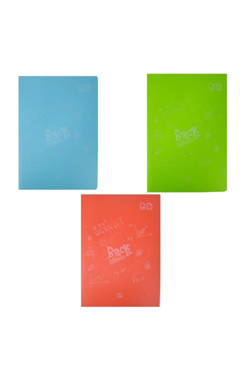 Back Pp Kapak 100 Yaprak Dikişli Defter 2 Kareli 1 Çizgili