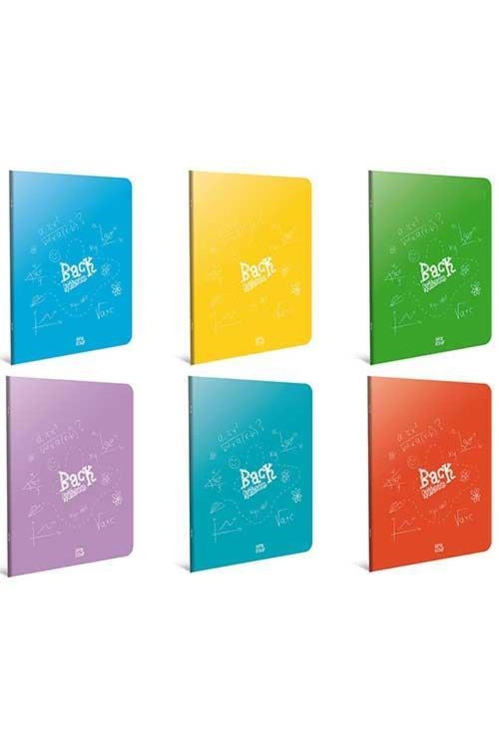 Back Tel Dikiş Plastik Kapak Defter A5 80 Yaprak Çizgili Küçük 12 Li