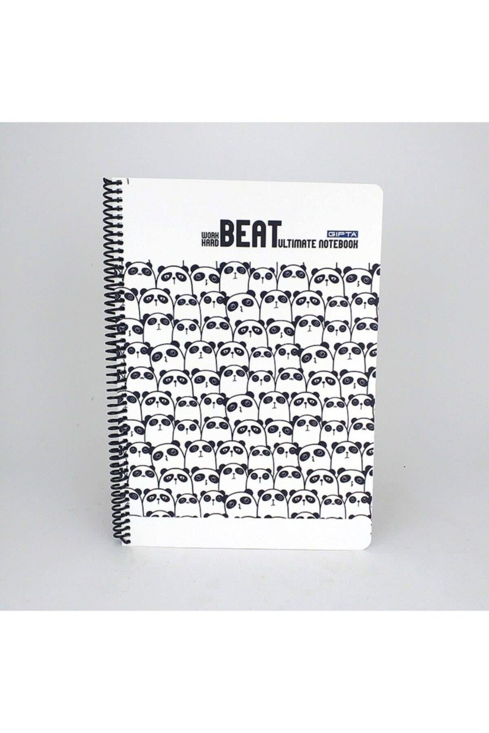 Beat Spiralli  Kareli A4 Panda Desenli Defter 80 Yaprak